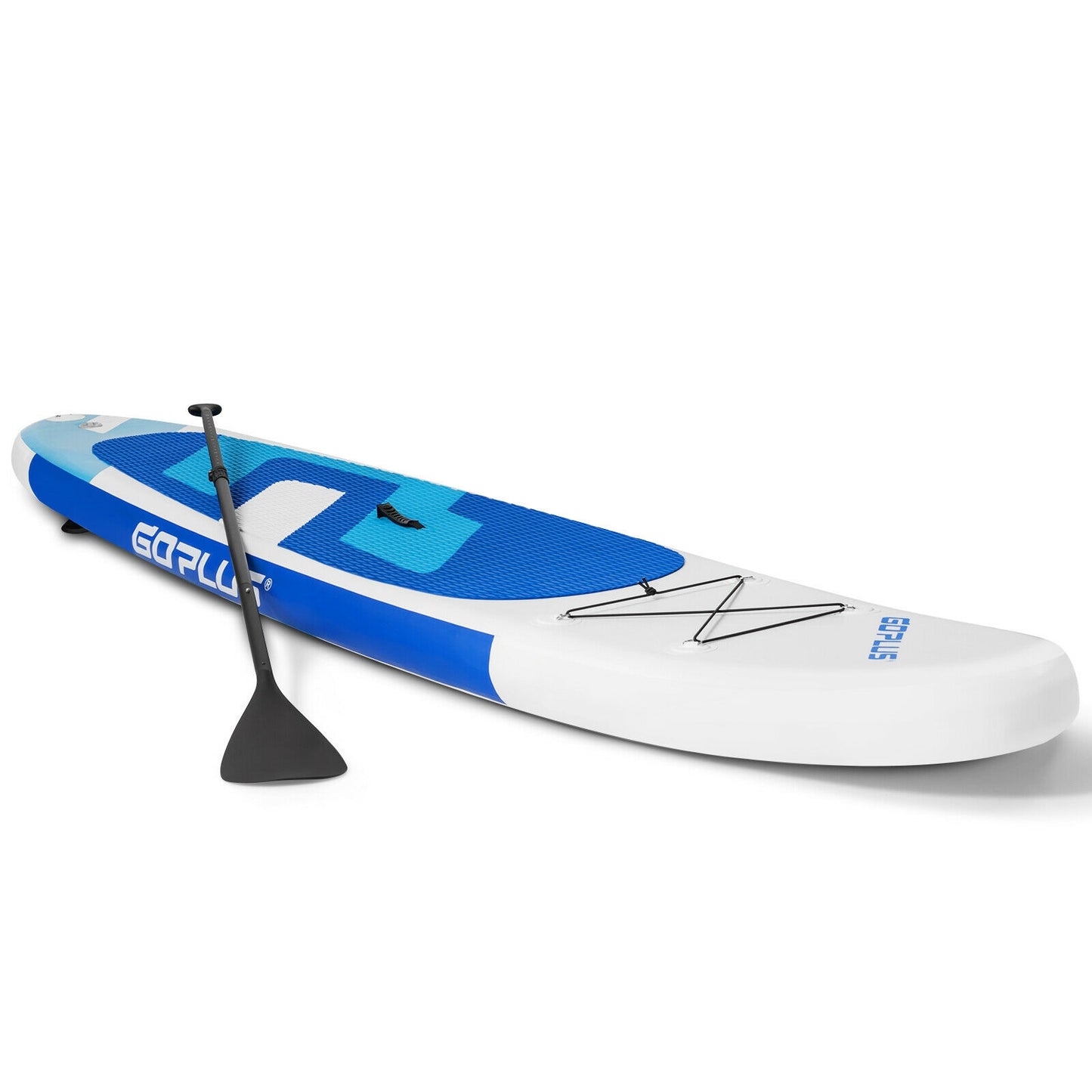 10 Feet Inflatable Stand Up Paddle Board 6 inch Thick with Backpack Leash Aluminum Paddle Kids Crystal