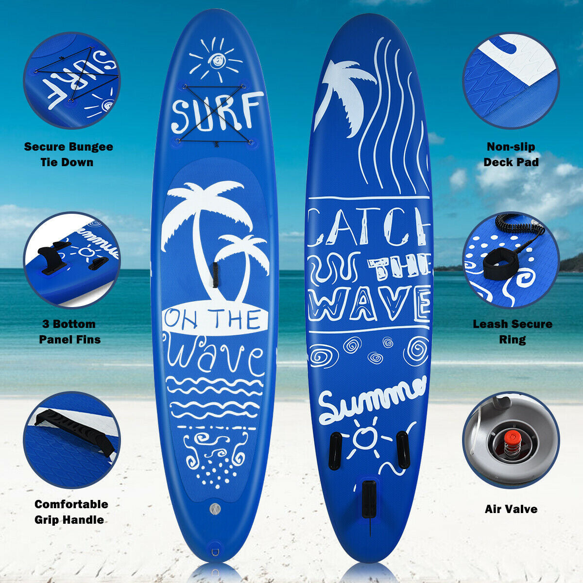 Inflatable & Adjustable Stand Up Paddle Board-M Kids Crystal