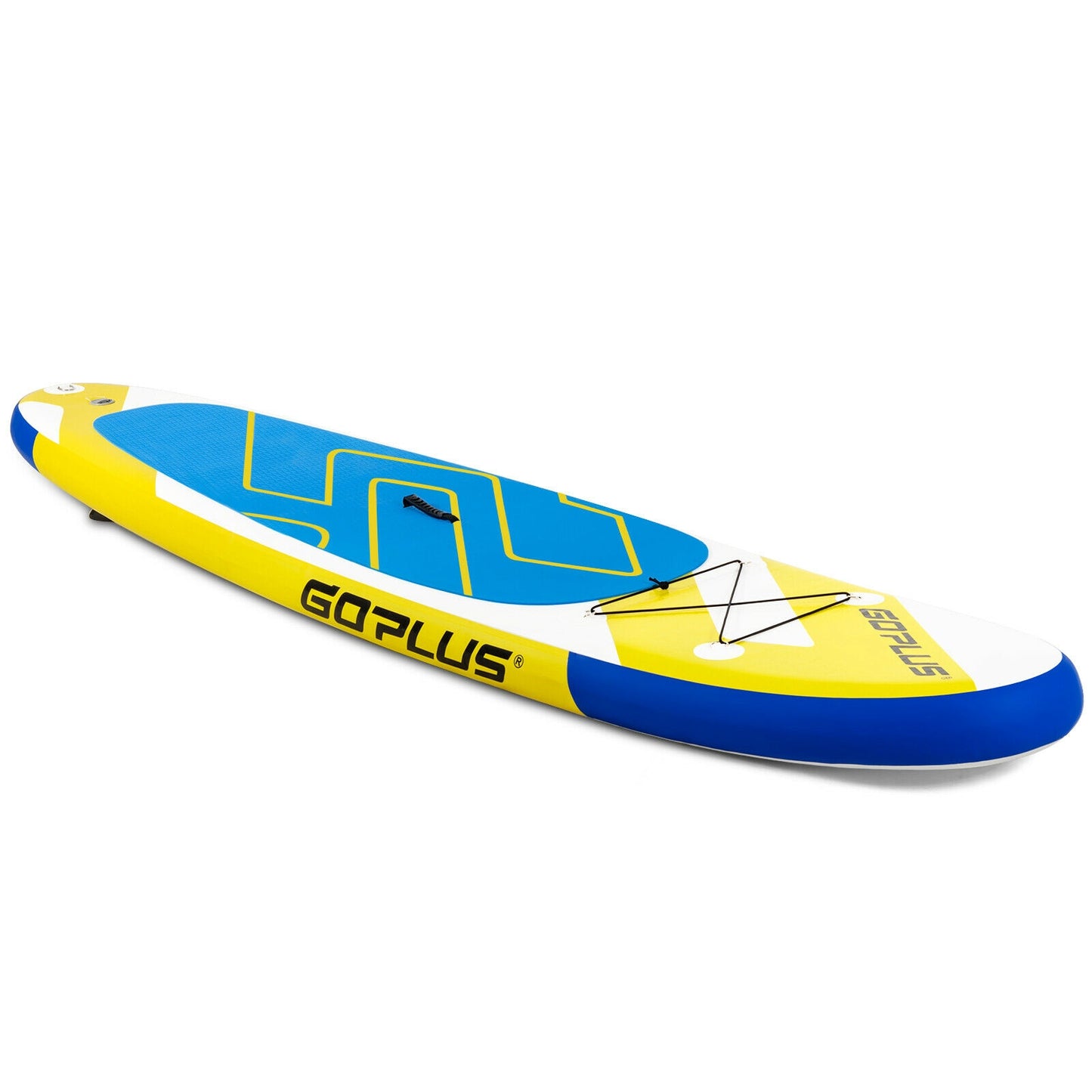 11 Feet Inflatable Stand Up Paddle Board with Aluminum Paddle-Yellow Kids Crystal