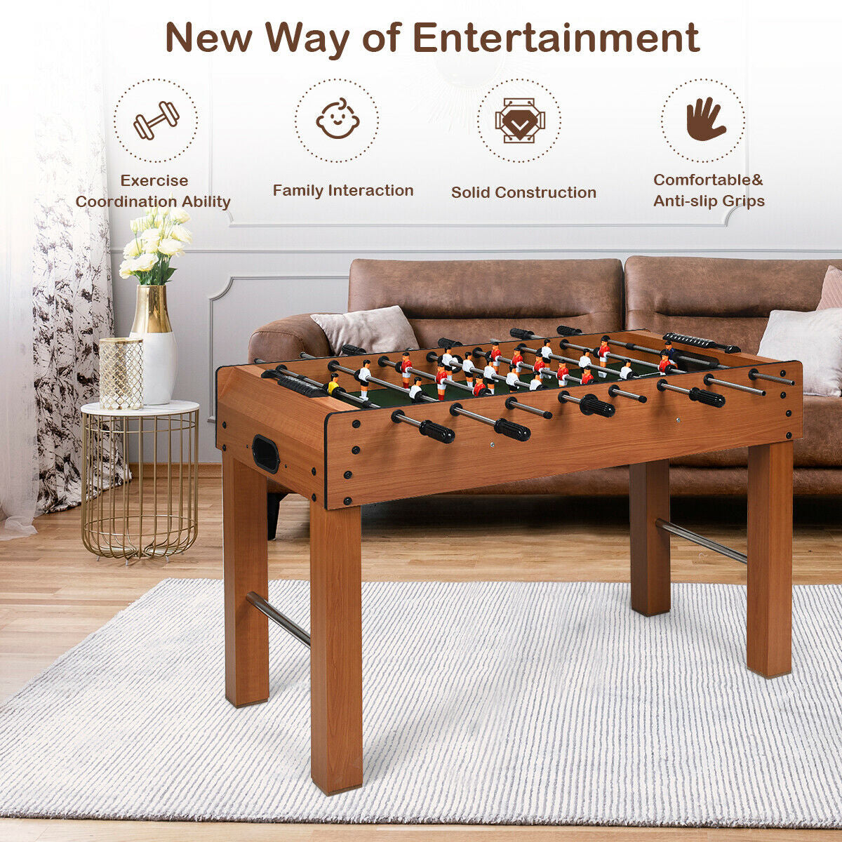 48 Inch Foosball Table Indoor Soccer Game Kids Crystal