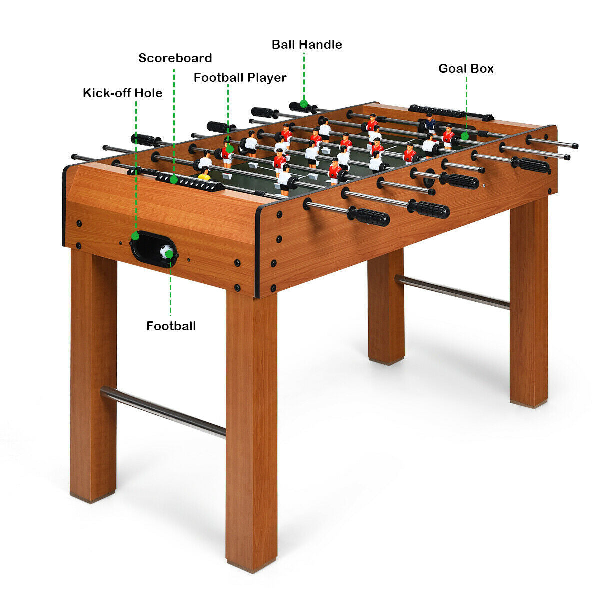 48 Inch Foosball Table Indoor Soccer Game Kids Crystal