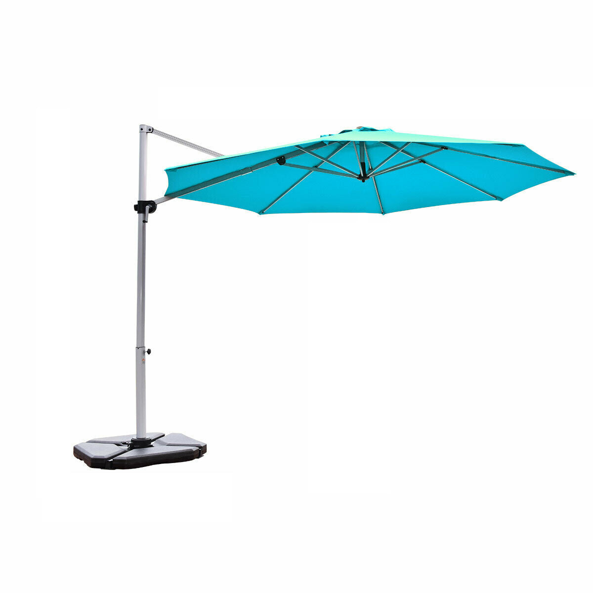 11 Feet Patio Offset Cantilever Umbrella 360° Rotation Aluminum Tilt-Blue Kids Crystal
