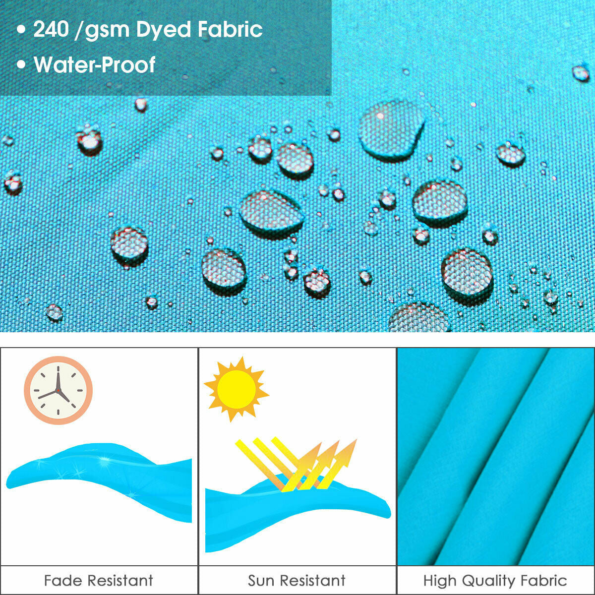 11 Feet Patio Offset Cantilever Umbrella 360° Rotation Aluminum Tilt-Blue Kids Crystal