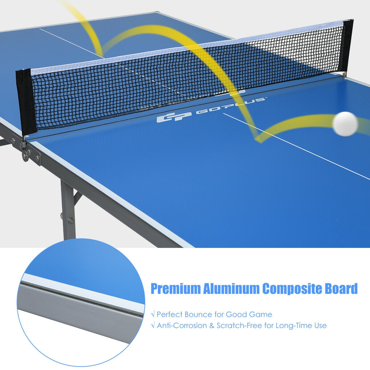 6’x3’ Portable Tennis Ping Pong Folding Table Indoor/Outdoor