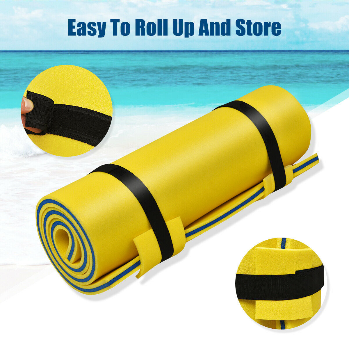 3-Layer Relaxing Tear-proof Water Mat-Yellow Kids Crystal
