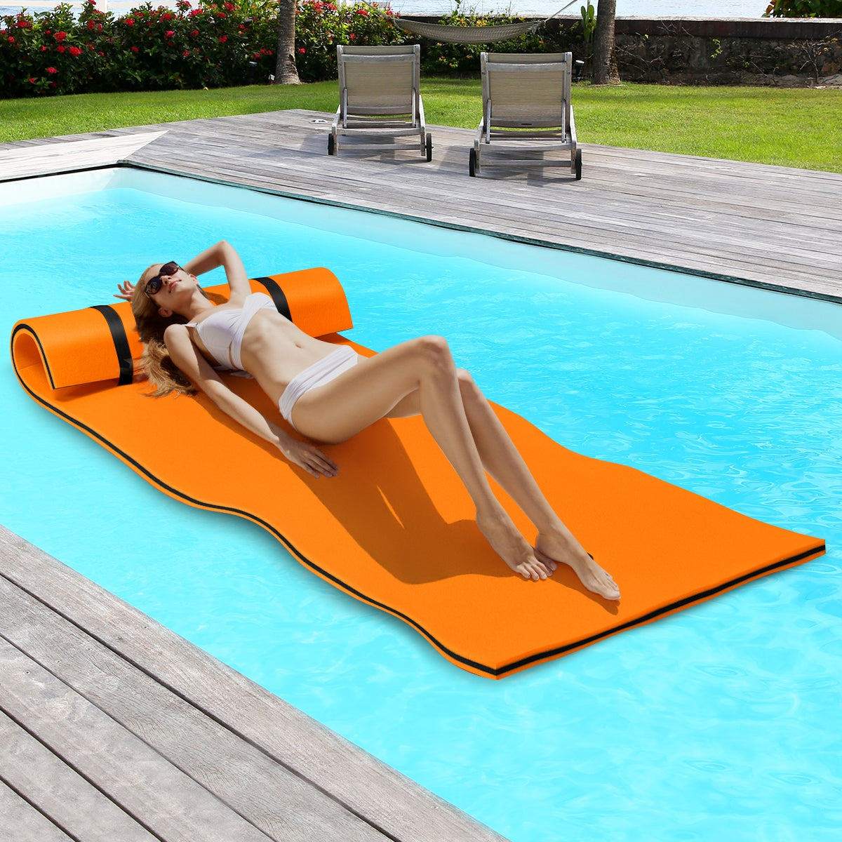 3-Layer Relaxing Tear-proof Water Mat-Orange Kids Crystal