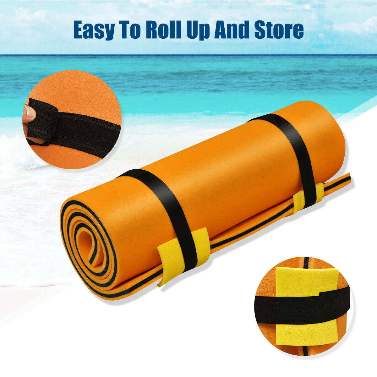 3-Layer Relaxing Tear-proof Water Mat-Orange Kids Crystal