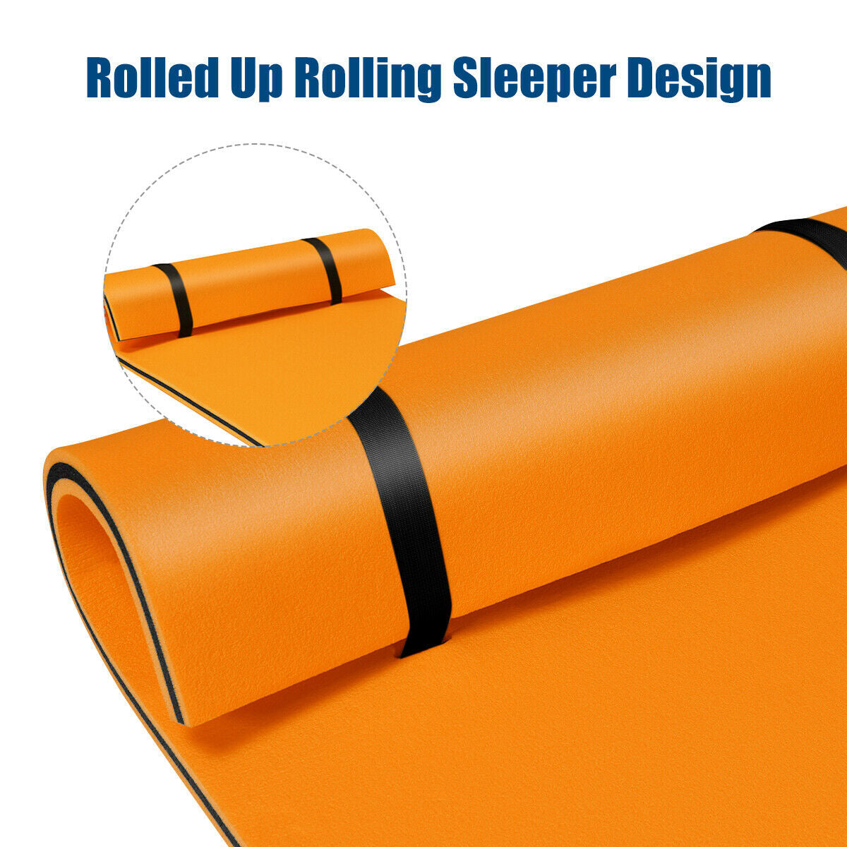 3-Layer Relaxing Tear-proof Water Mat-Orange Kids Crystal