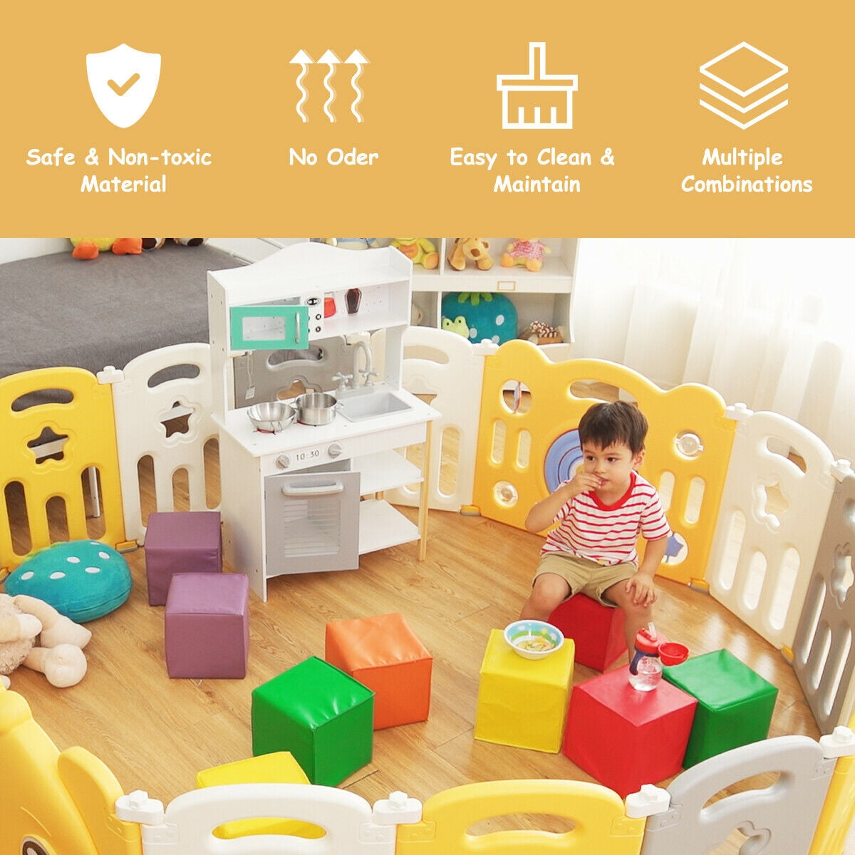 12 Pieces 5.5 Inch Soft Colorful Foam Building Blocks Kids Crystal