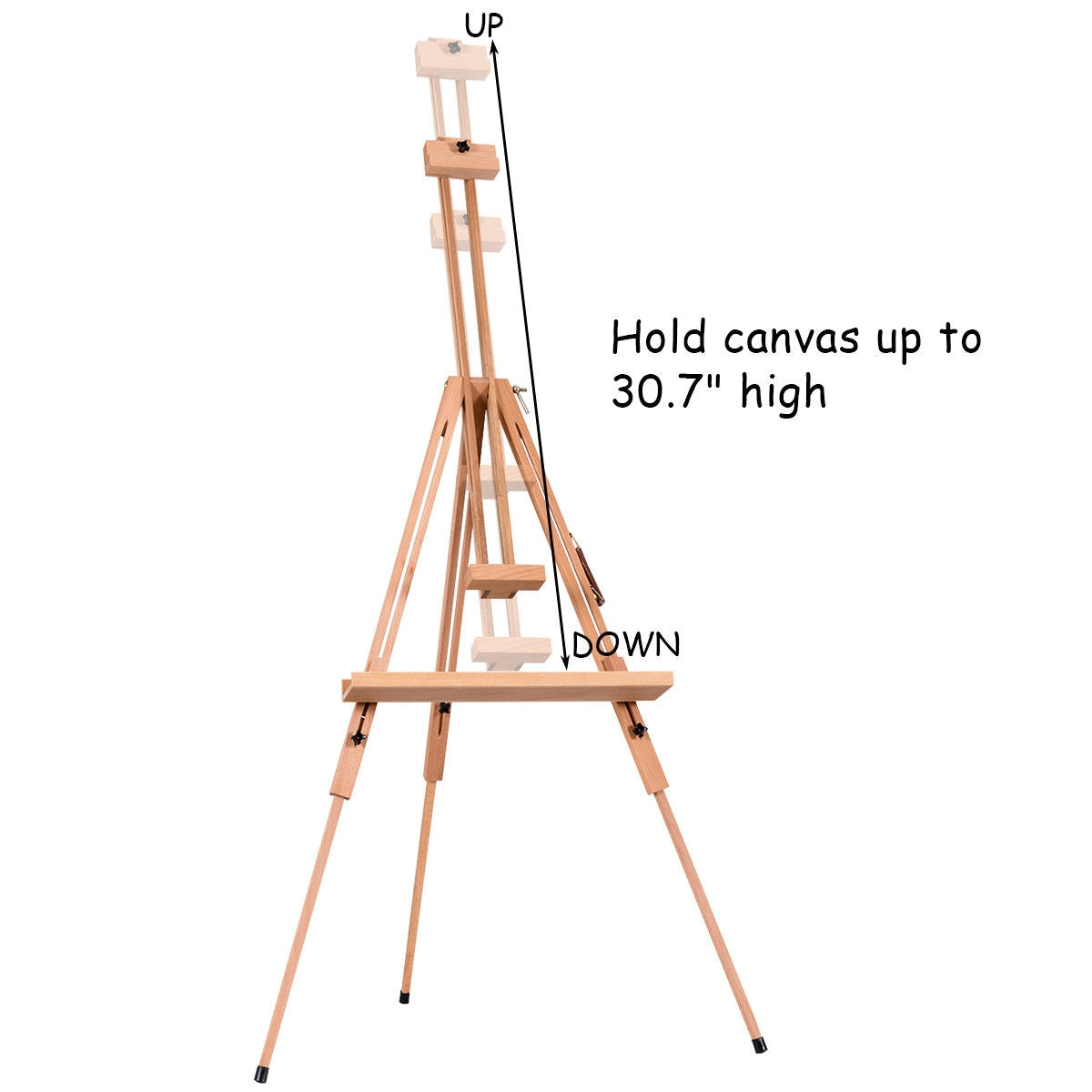 Foldable Wood Tripod Sketching Easel Kids Crystal