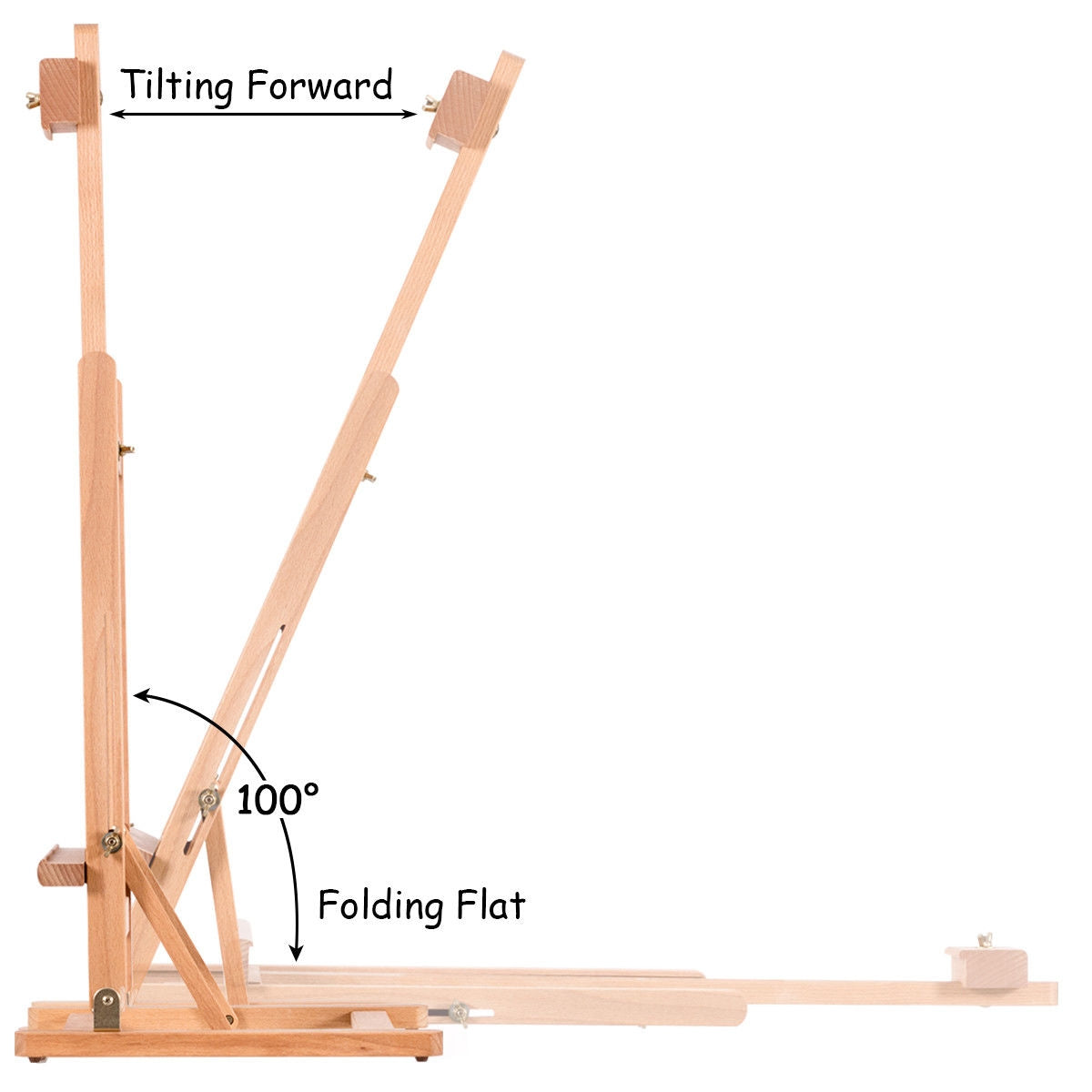 Adjustable Portable Wood Tabletop Easel H-Frame for Artist Painting Display Kids Crystal