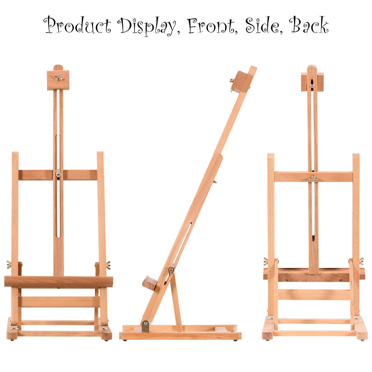 Adjustable Portable Wood Tabletop Easel H-Frame for Artist Painting Display Kids Crystal