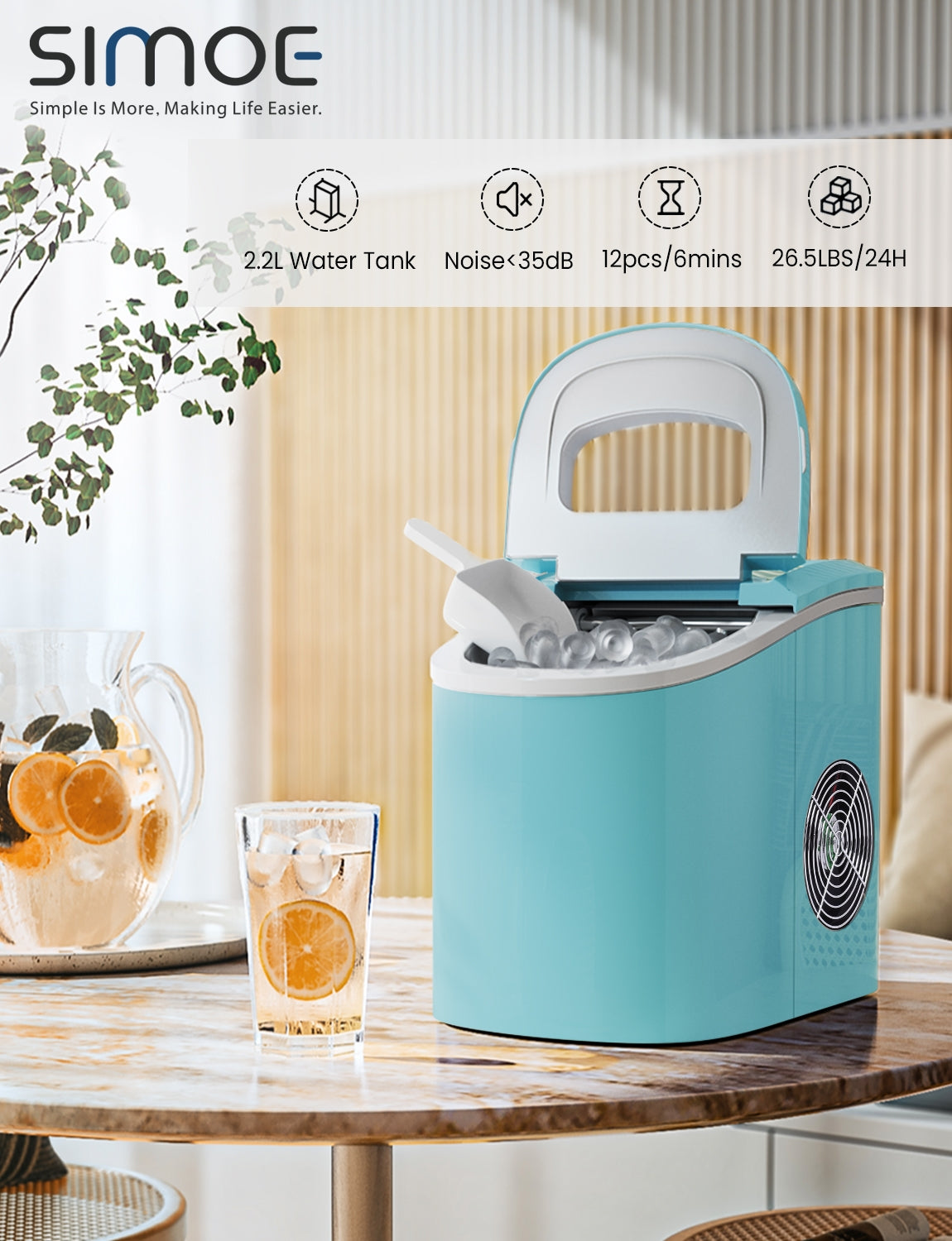 Mini Portable Compact Electric Ice Maker Machine-Green Kids Crystal