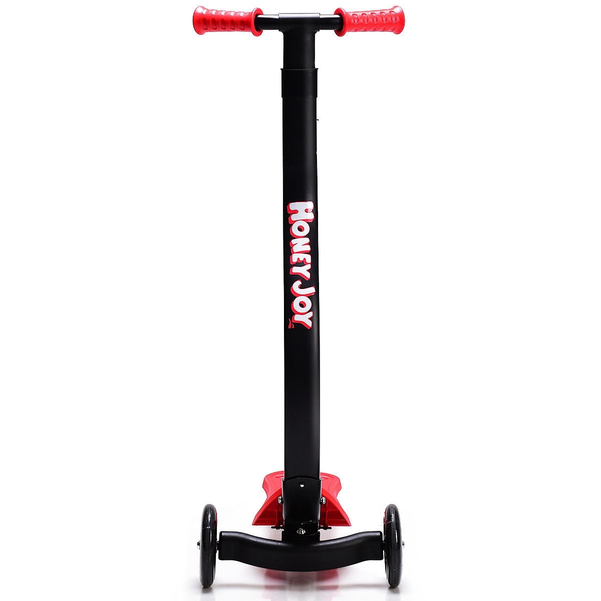 Folding Kids C Shape Anti-Collision Adjustable Kick Scooter -Red Kids Crystal