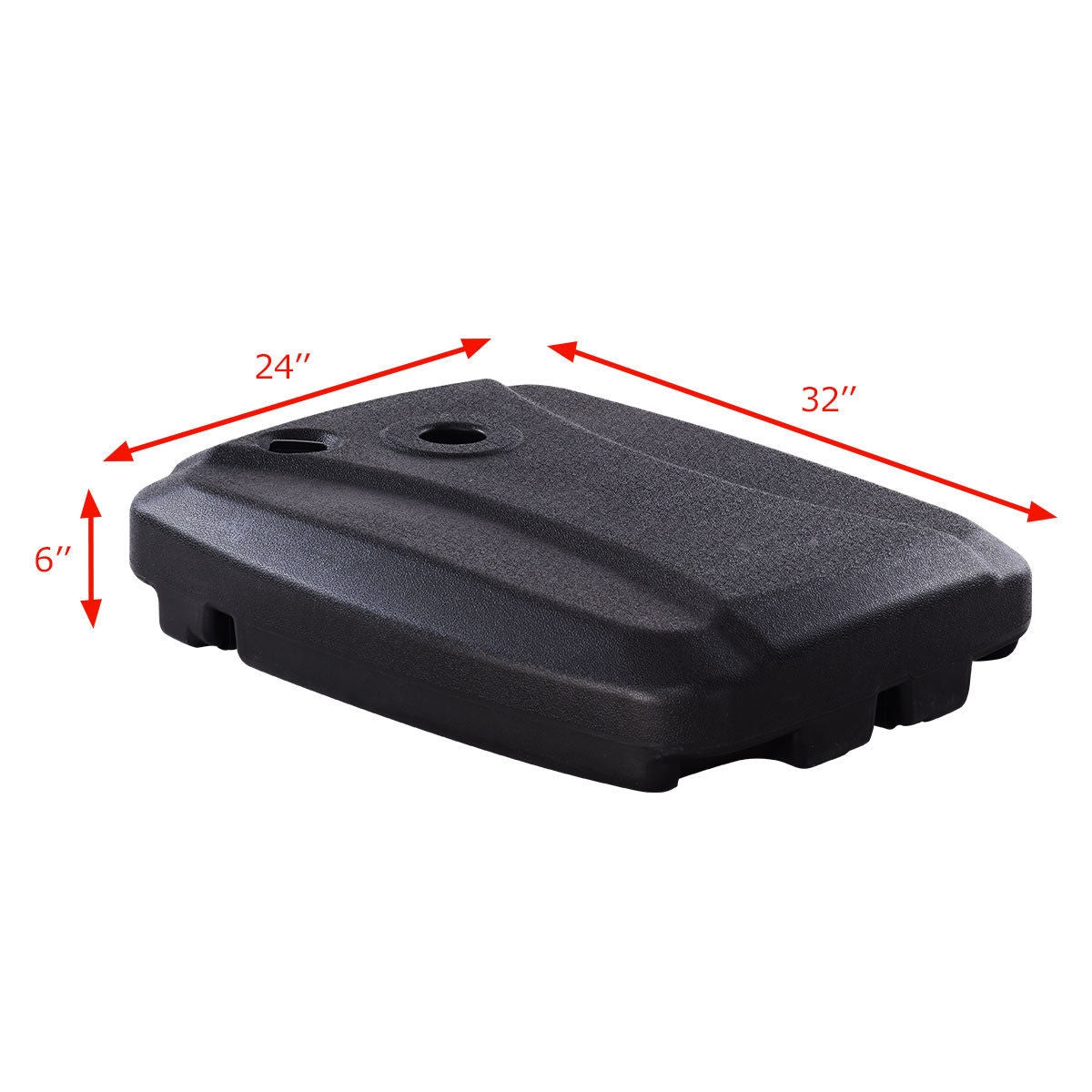 60L Plastic Weighted Fill Water Sand Wheel Patio Umbrella Base Kids Crystal