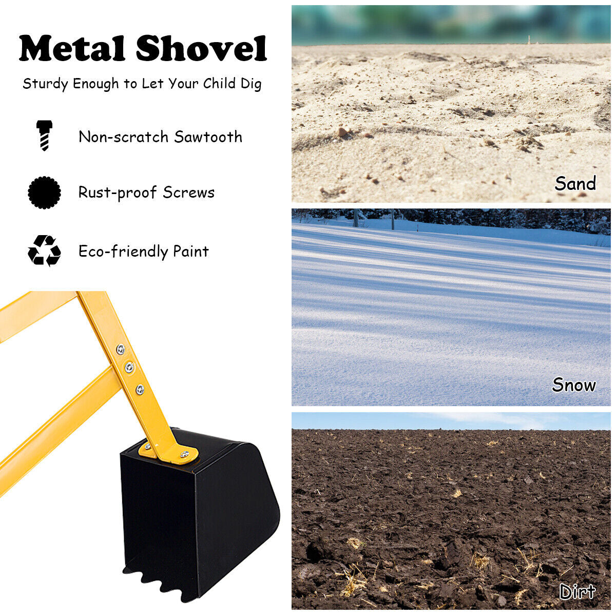 Heavy Duty Kid Ride-on Sand Digger Excavator Kids Crystal