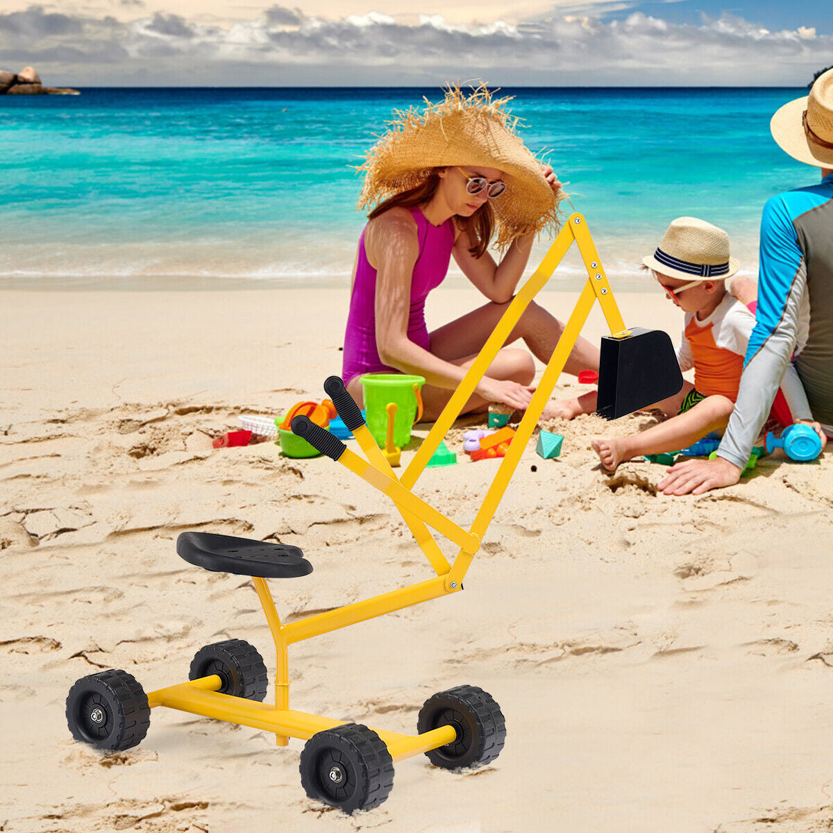 Heavy Duty Kid Ride-on Sand Digger Excavator Kids Crystal