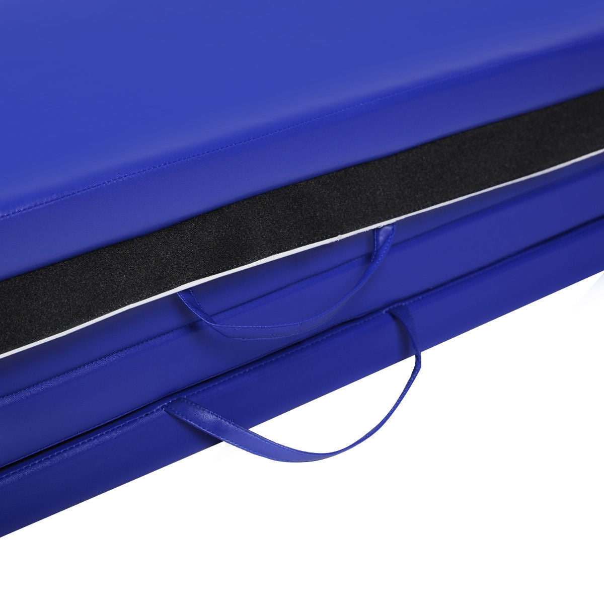 4 Feet x 10 Feet Thick Folding Panel Gymnastics Mat-Blue Kids Crystal