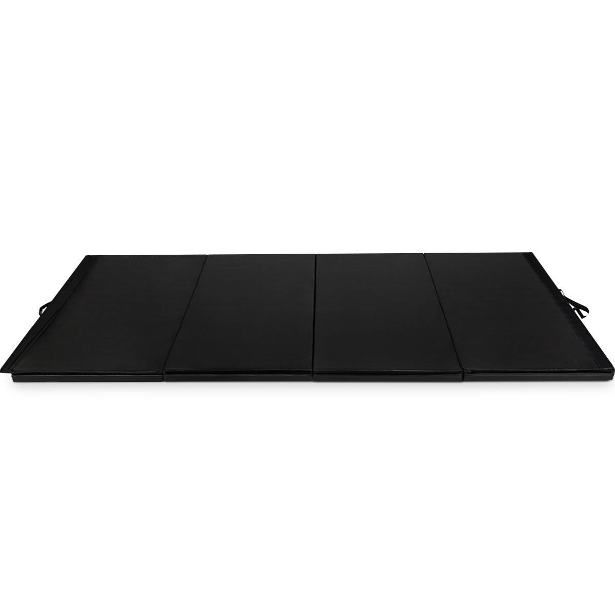 4 Feet x 10 Feet Thick Folding Panel Gymnastics Mat-Black Kids Crystal