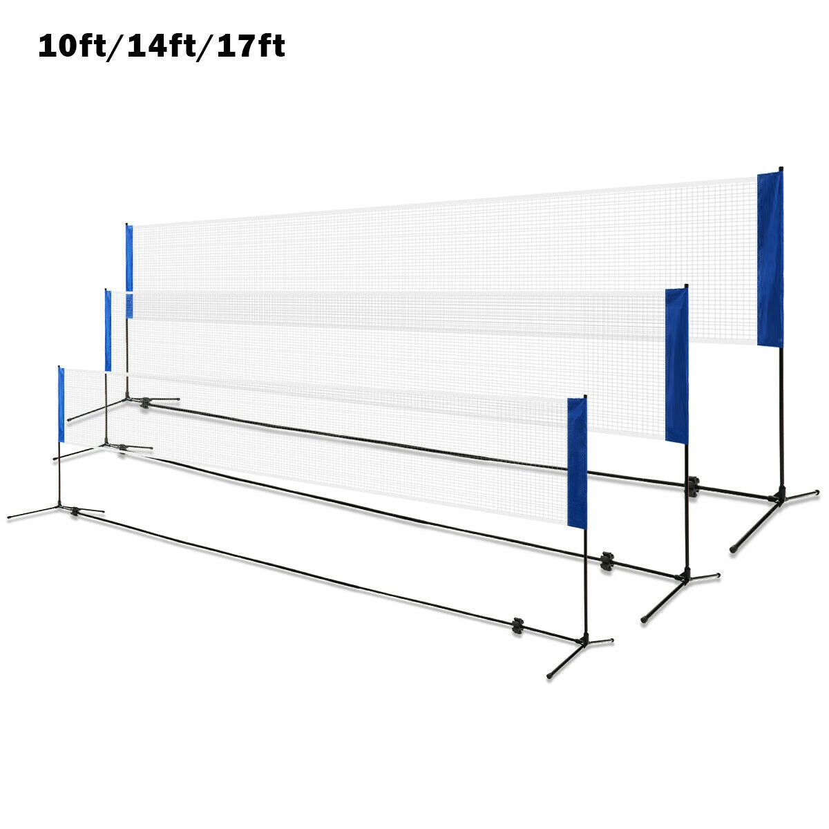 Portable 10 Inch x 5 Inch Badminton Beach Tennis Training Net