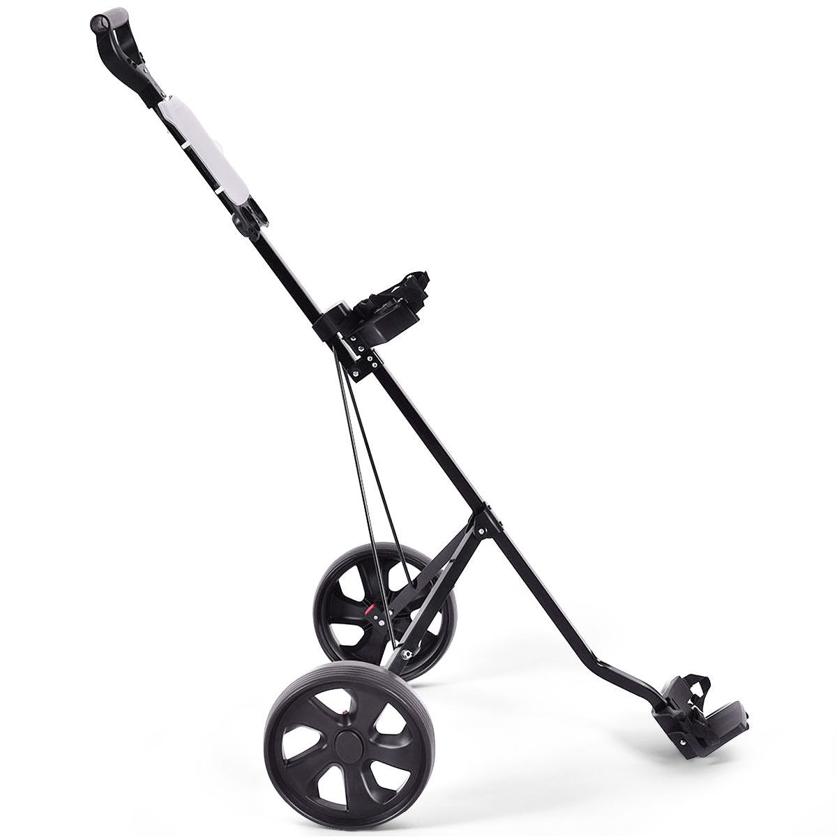 Folding 2 Wheels Push Pull Golf Cart Trolley with Scoreboard Kids Crystal