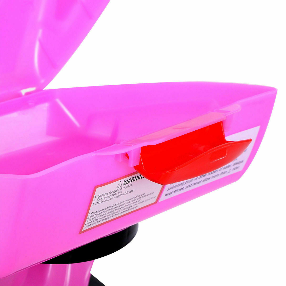 6V Powered 3 Wheels Kids Electric Ride-on Toy Motorcycle-Pink Kids Crystal