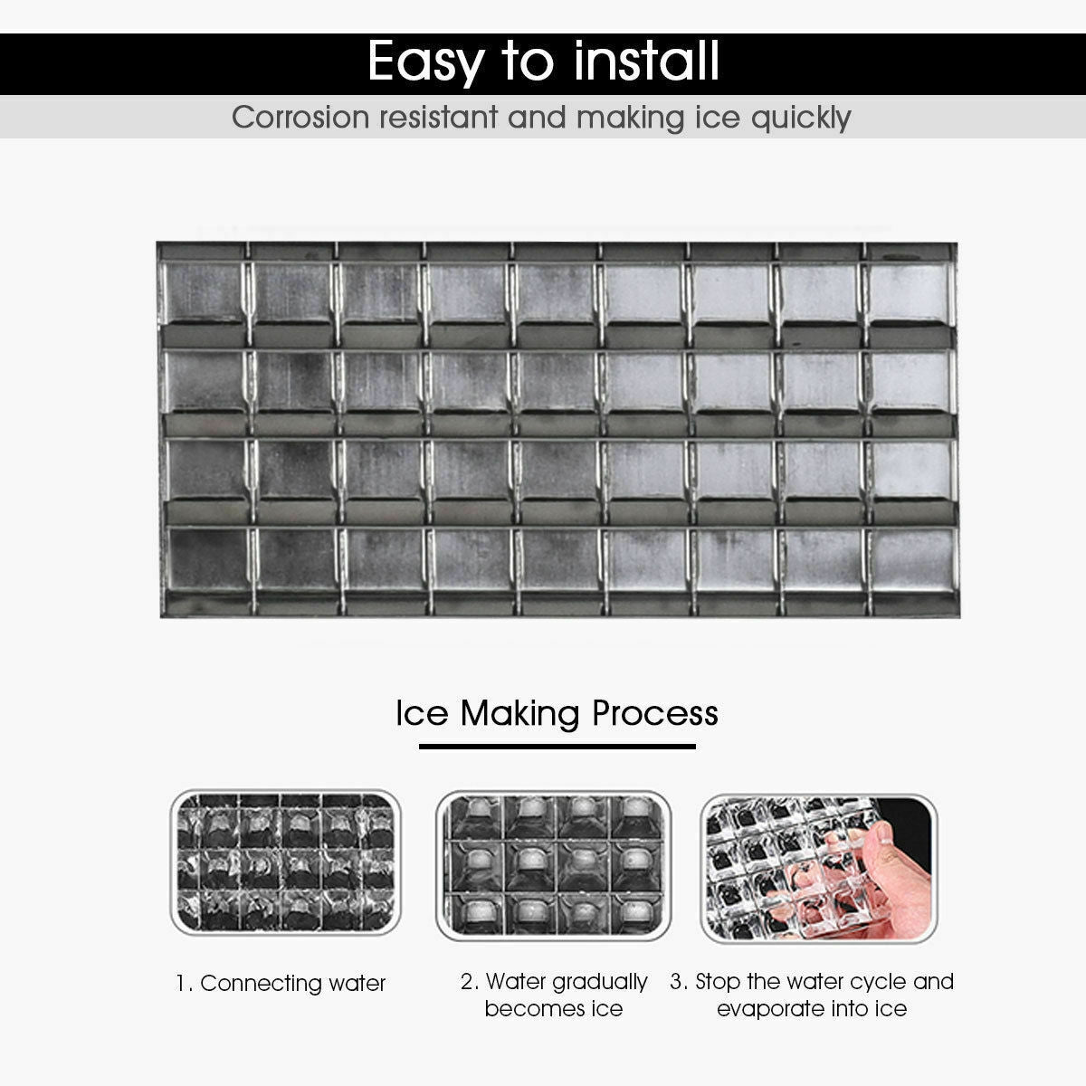 Portable Built-In Stainless Steel Commercial Ice Maker Kids Crystal