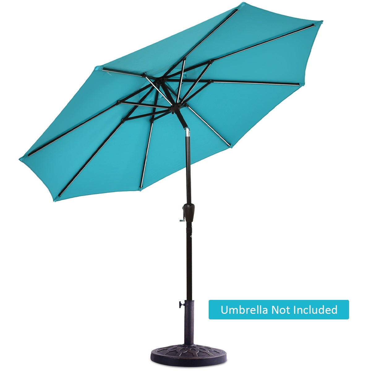 30lbs 18 Inch Heavy Duty Outdoor Patio Market Umbrella Base Kids Crystal