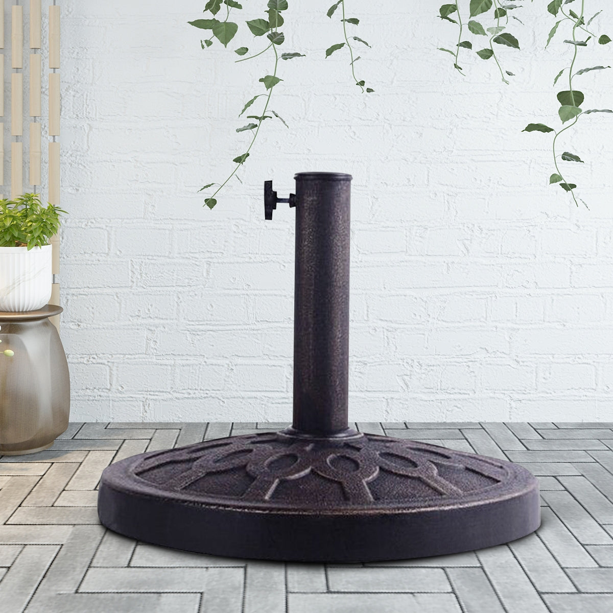 30lbs 18 Inch Heavy Duty Outdoor Patio Market Umbrella Base Kids Crystal