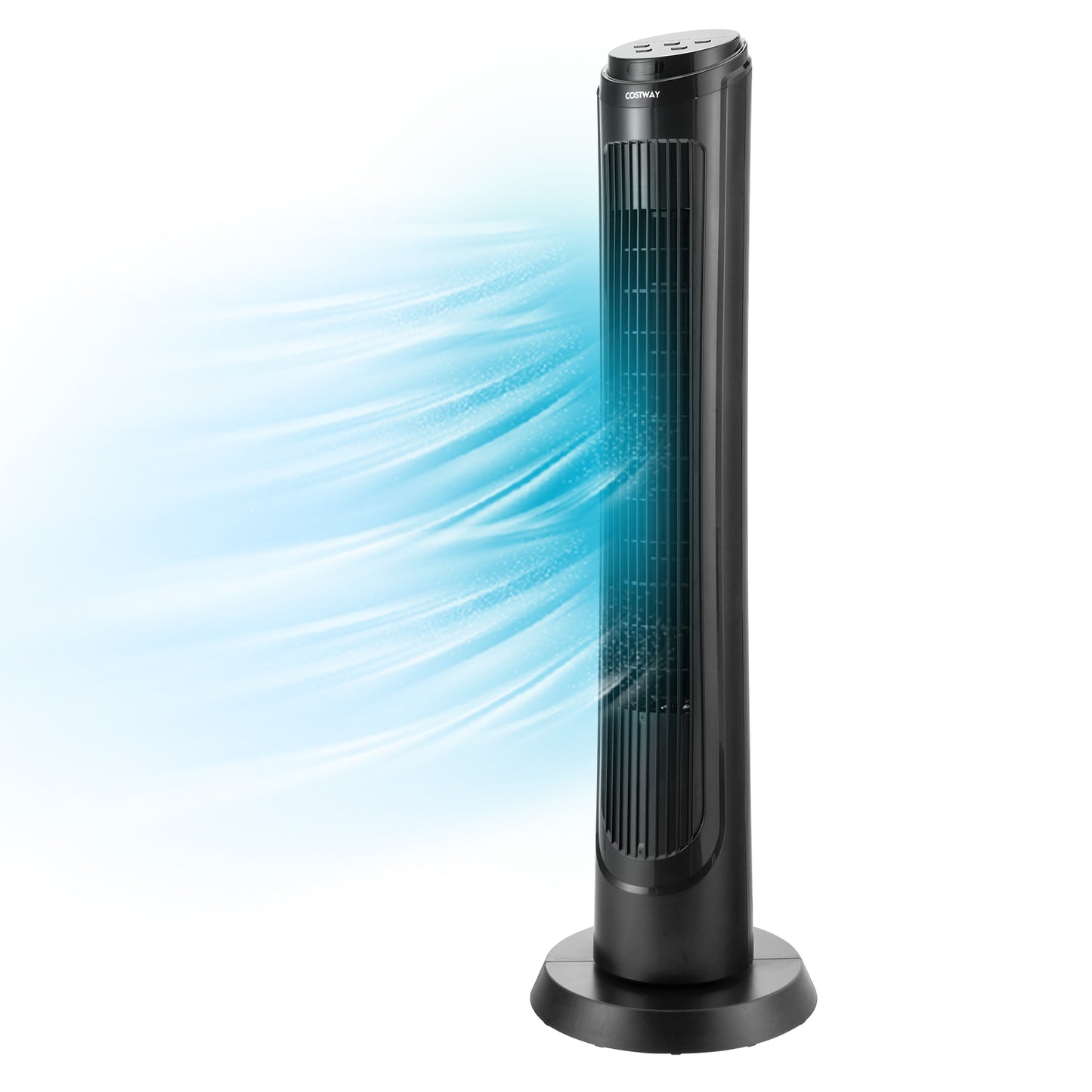40 Inch Tower Fan with Remote 75? Oscillating Fan with 3 Wind Modes and 4 Wind Speeds-Black Kids Crystal