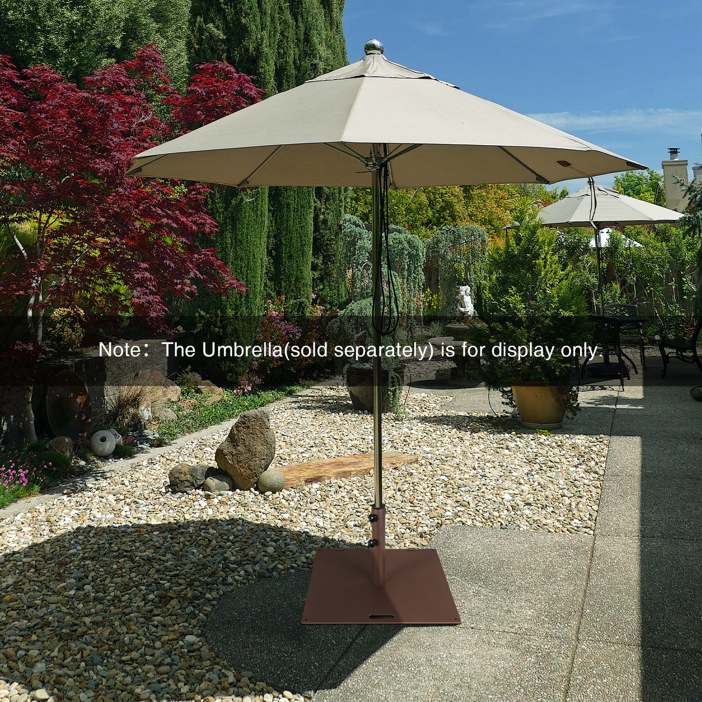 50 LBS Weighted 24 Inch Square Patio Umbrella Base Kids Crystal