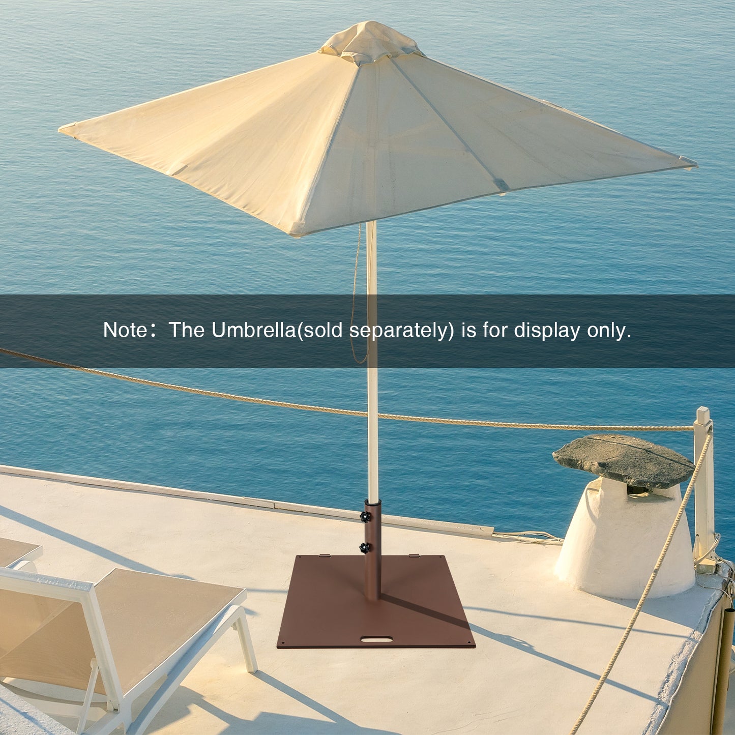 50 LBS Weighted 24 Inch Square Patio Umbrella Base Kids Crystal