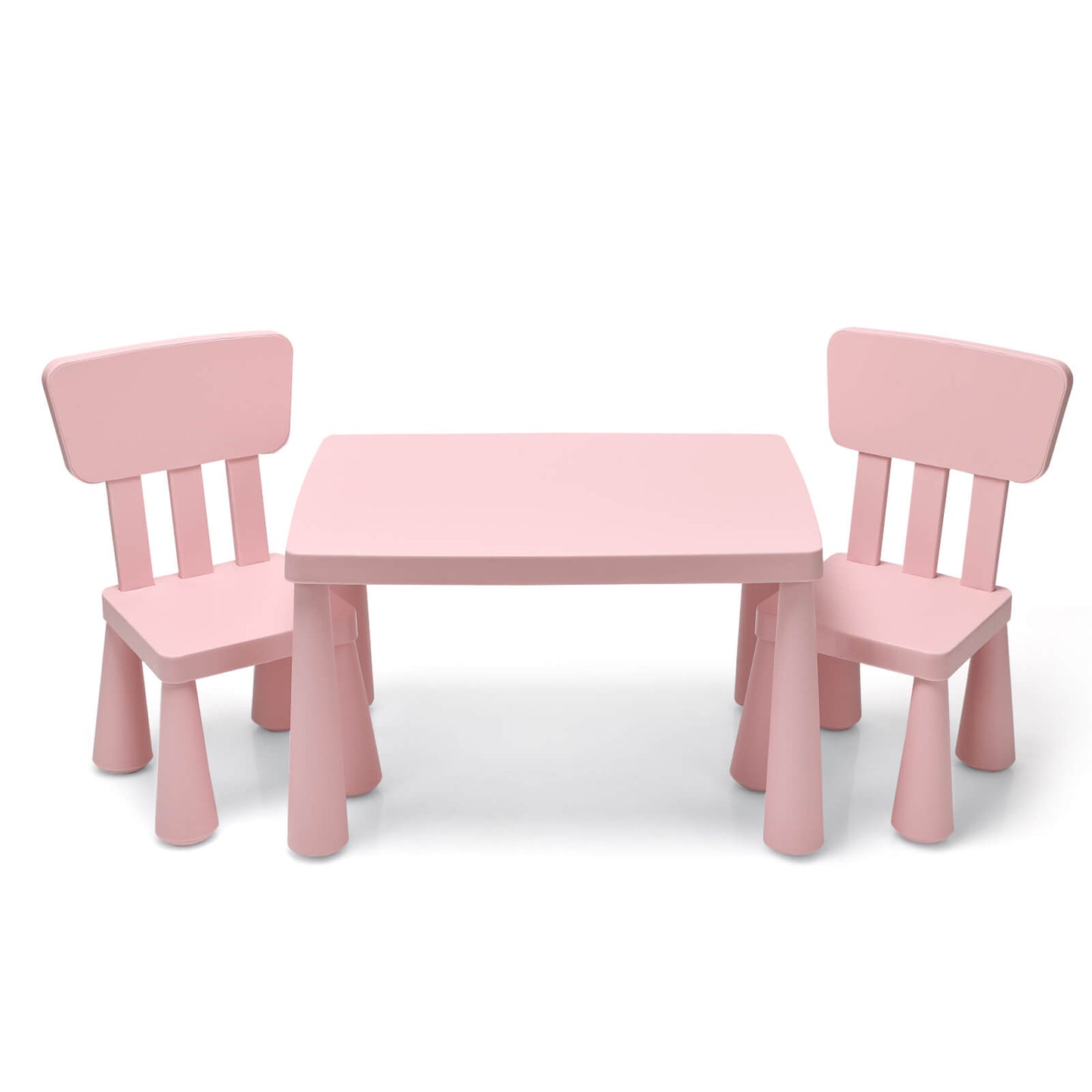3 Pieces Toddler Multi Activity Play Dining Study Kids Table and Chair Set-Pink Kids Crystal