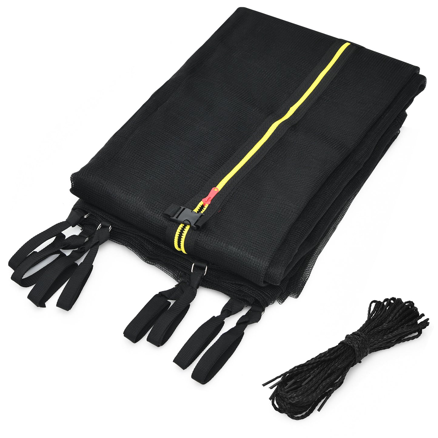 15/16 Feet Trampoline Replacement Safety Net with Adjustable Straps-15 ft Kids Crystal