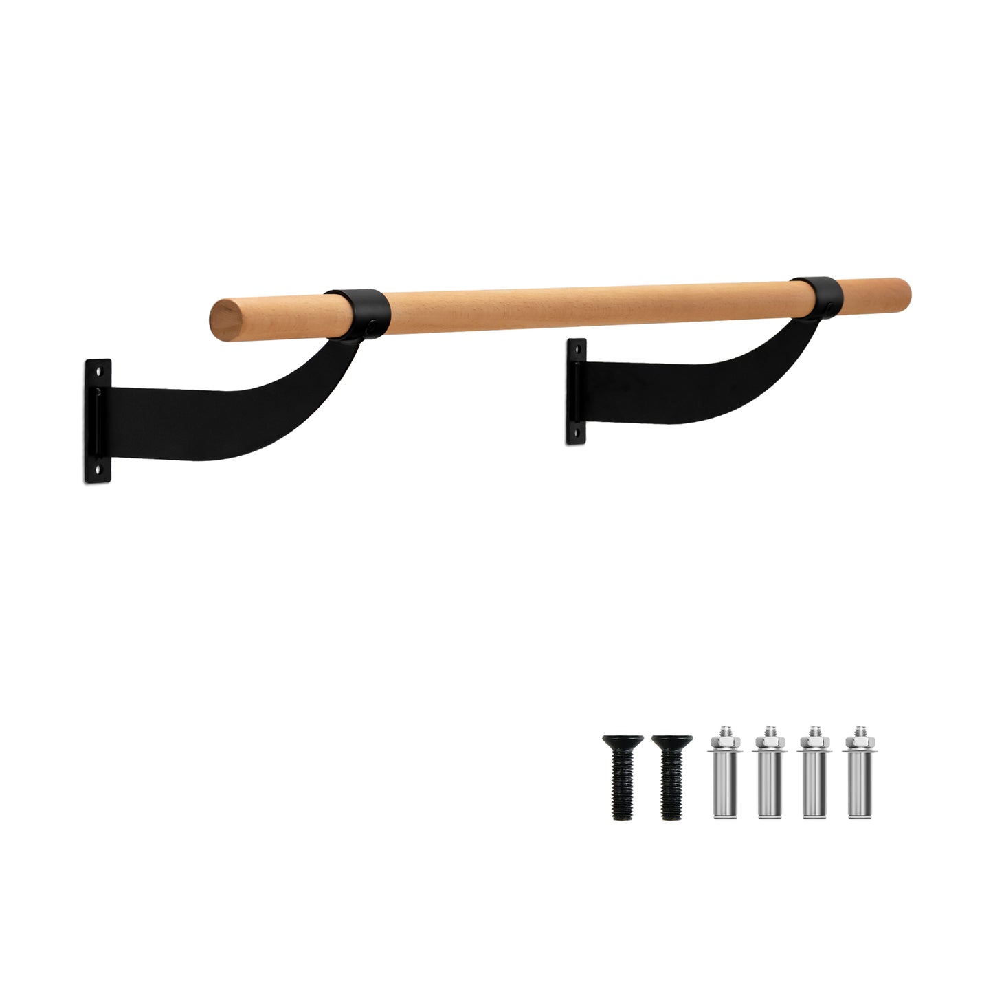 4 Feet Wall-Mounted Ballet Barre for Yoga-Black Kids Crystal