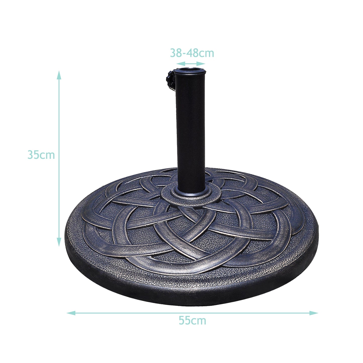 22 Inch Heavy Duty Round Umbrella Base Stand Kids Crystal