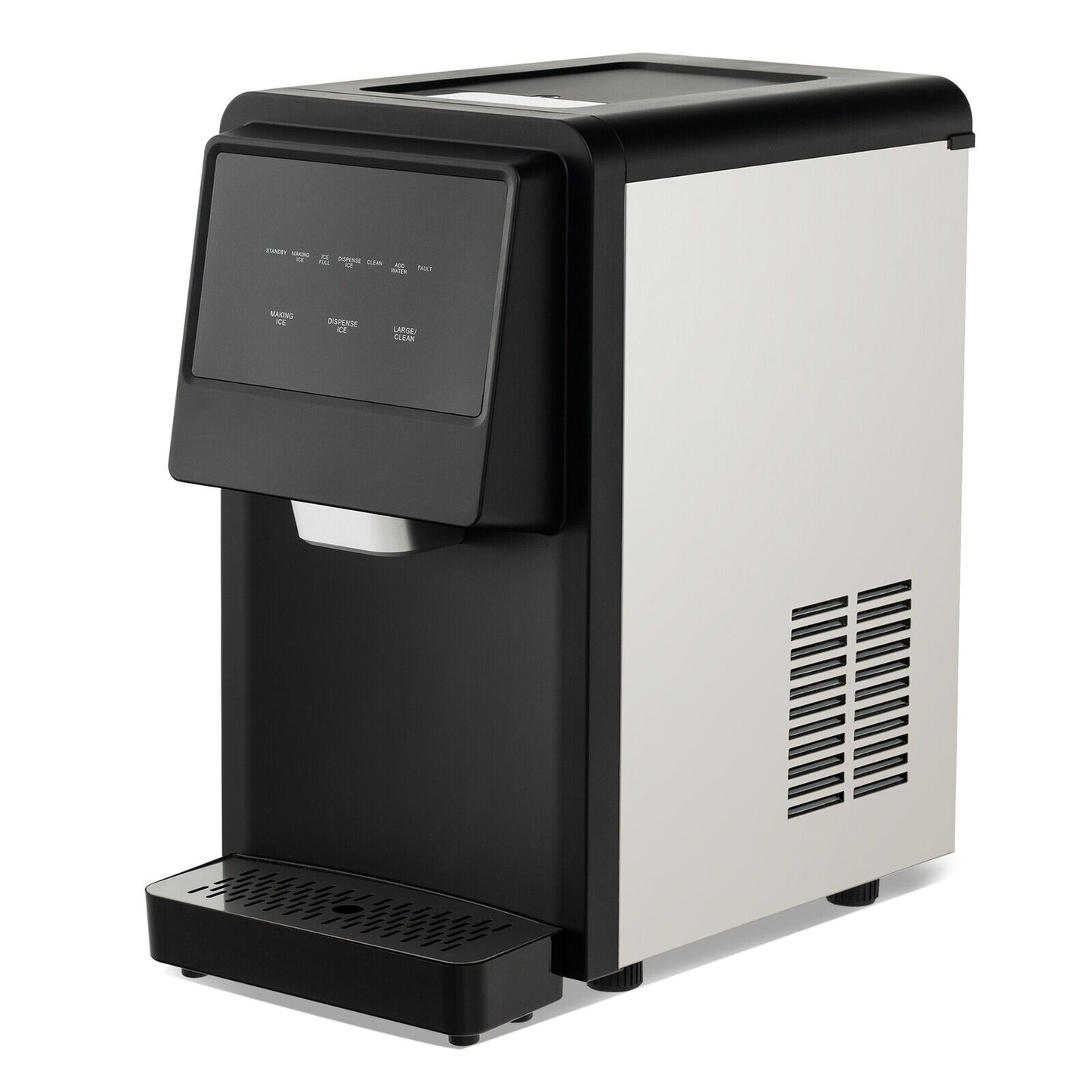 Self Dispensing Countertop Nugget Ice Maker-Silver Kids Crystal