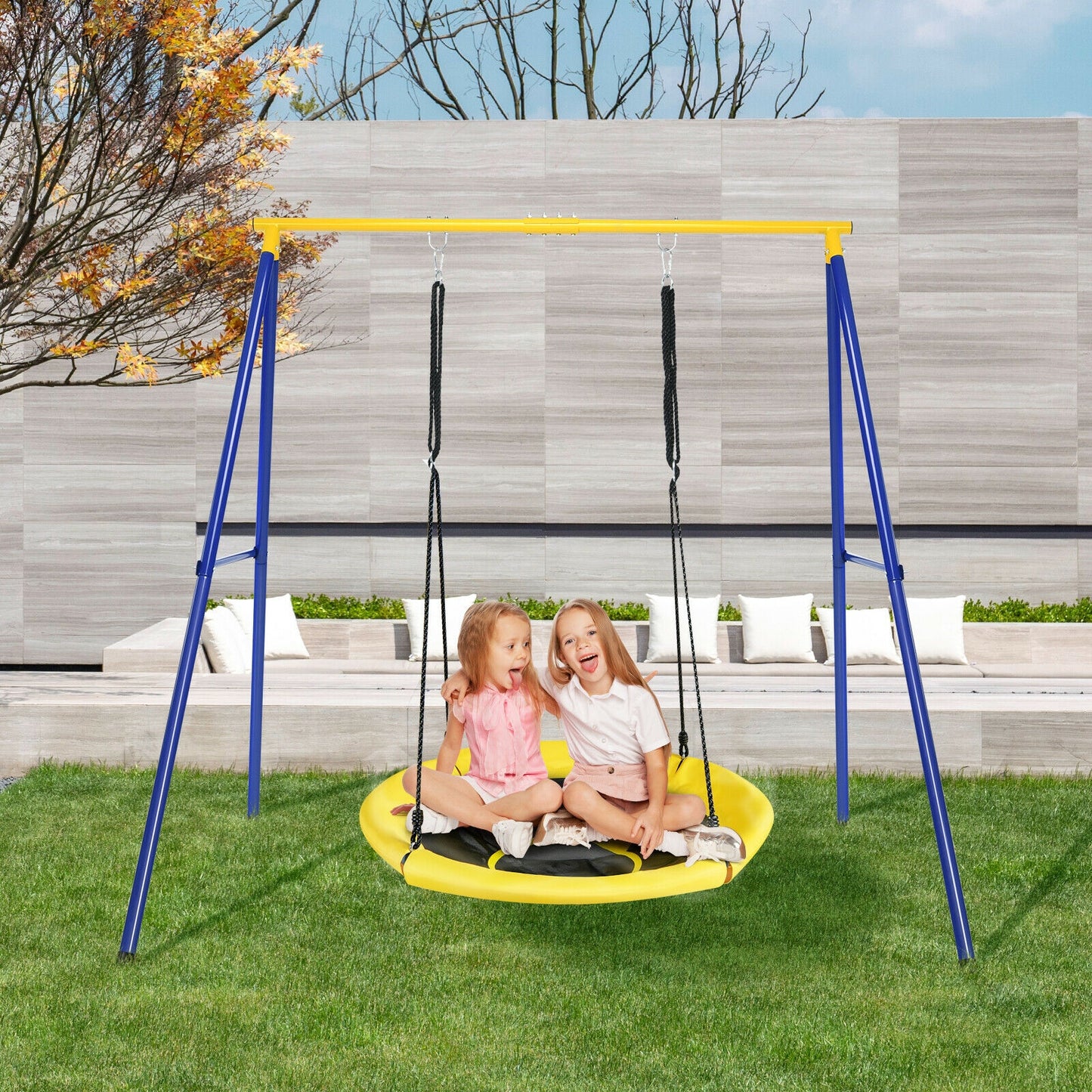 Extra Large Heavy Duty A-Frame Steel Swing Stand Kids Crystal