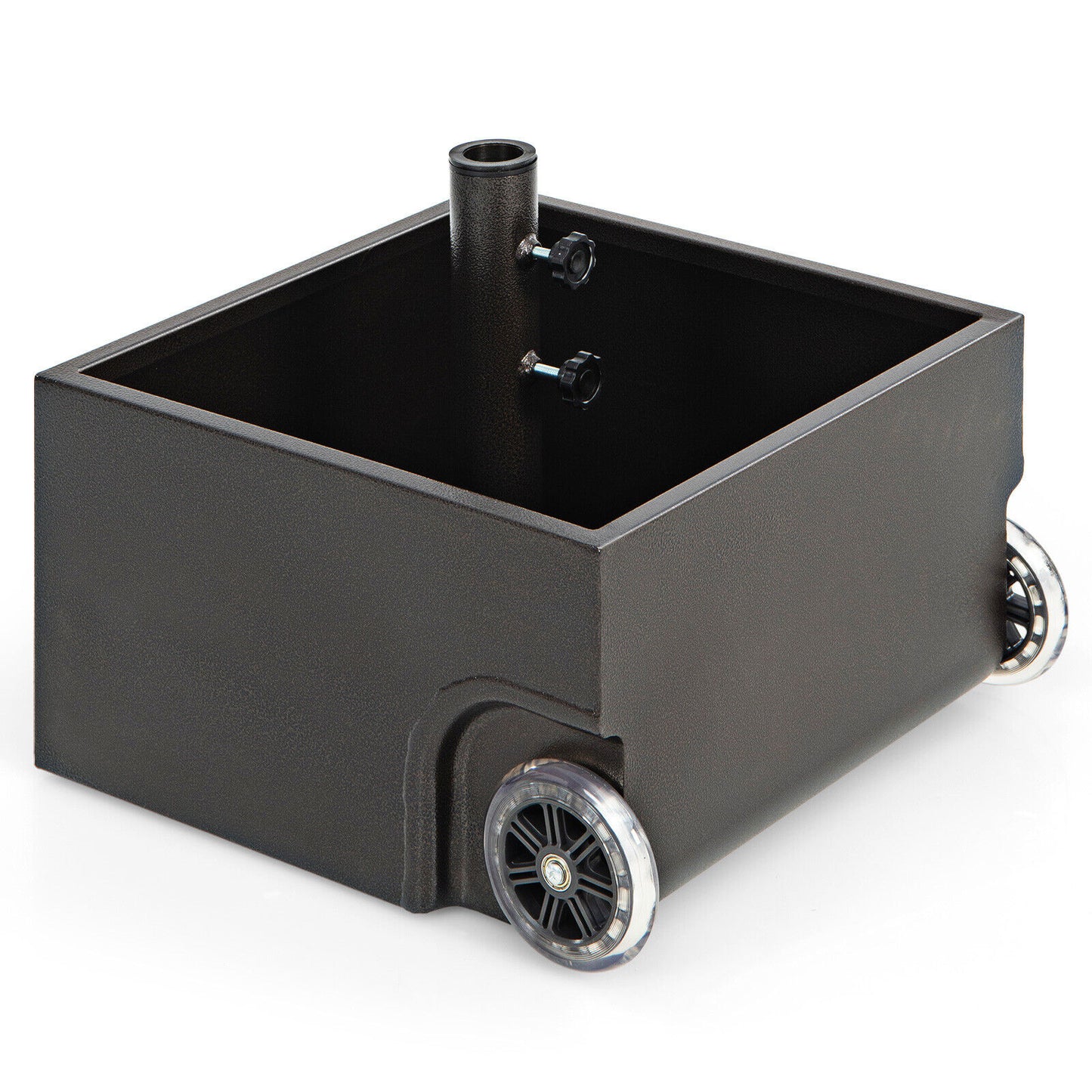 150 Pounds Patio Umbrella Base Stand Wheels Planter Outdoor-Black Kids Crystal
