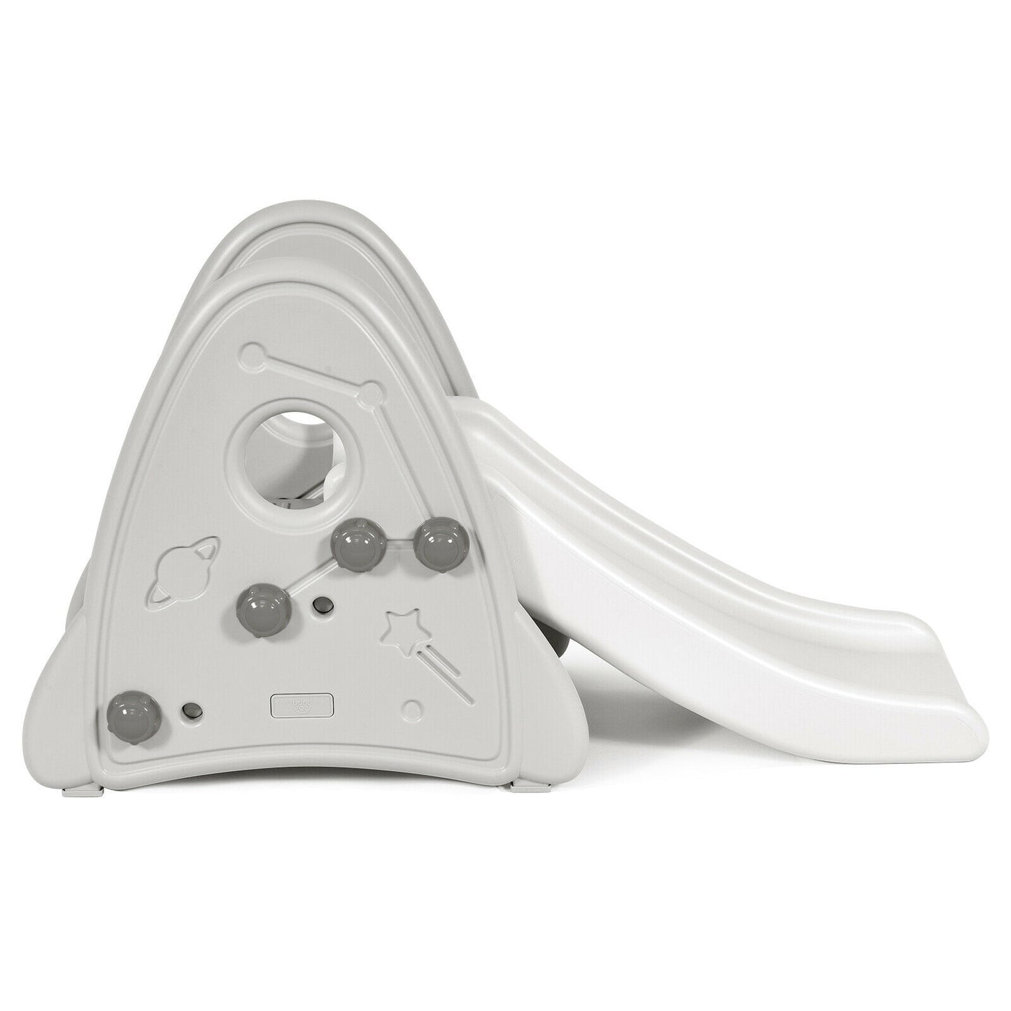 Freestanding Baby Slide Indoor First Play Climber Slide Set for Boys Girls-Gray Kids Crystal