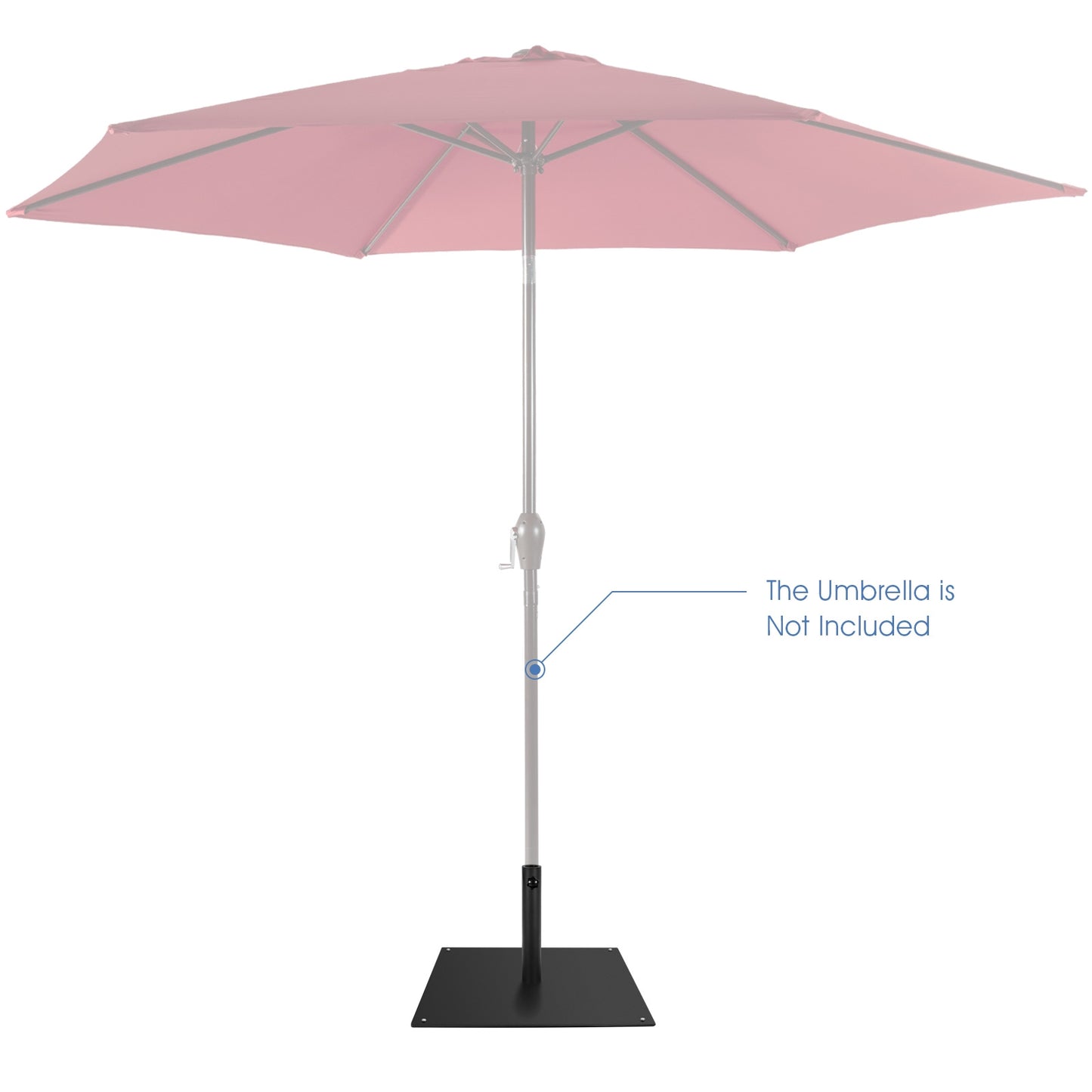 20 Inches Patio Umbrella Base with 4 Adjustable Footpads Kids Crystal