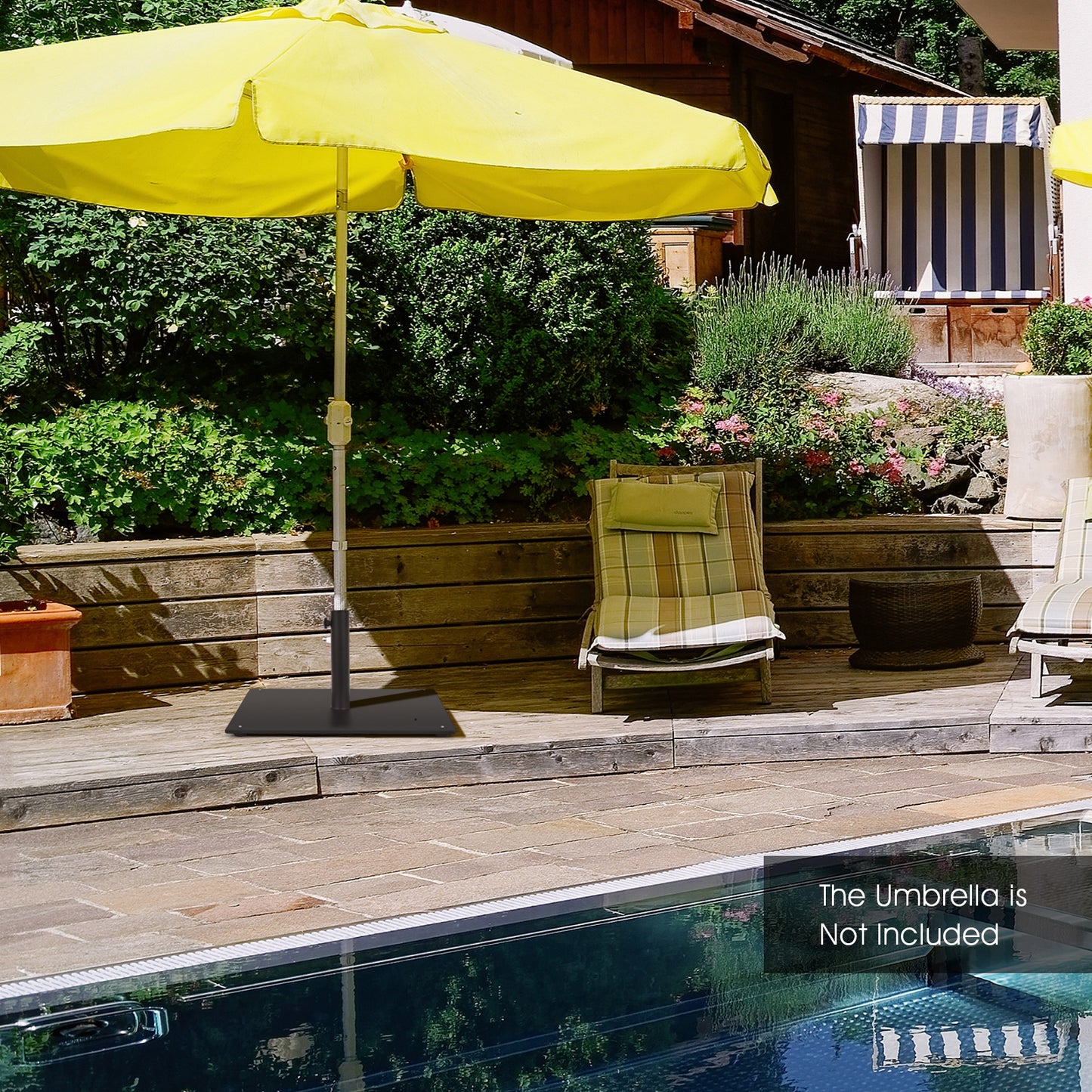 20 Inches Patio Umbrella Base with 4 Adjustable Footpads Kids Crystal