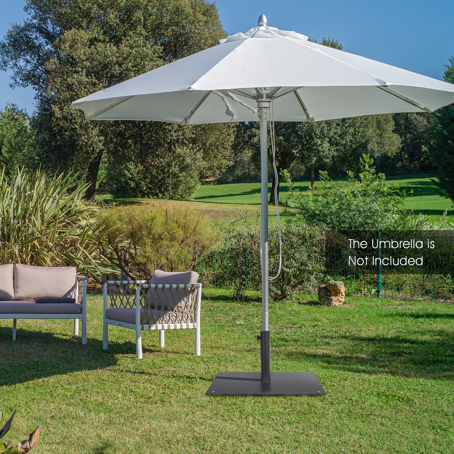 20 Inches Patio Umbrella Base with 4 Adjustable Footpads Kids Crystal