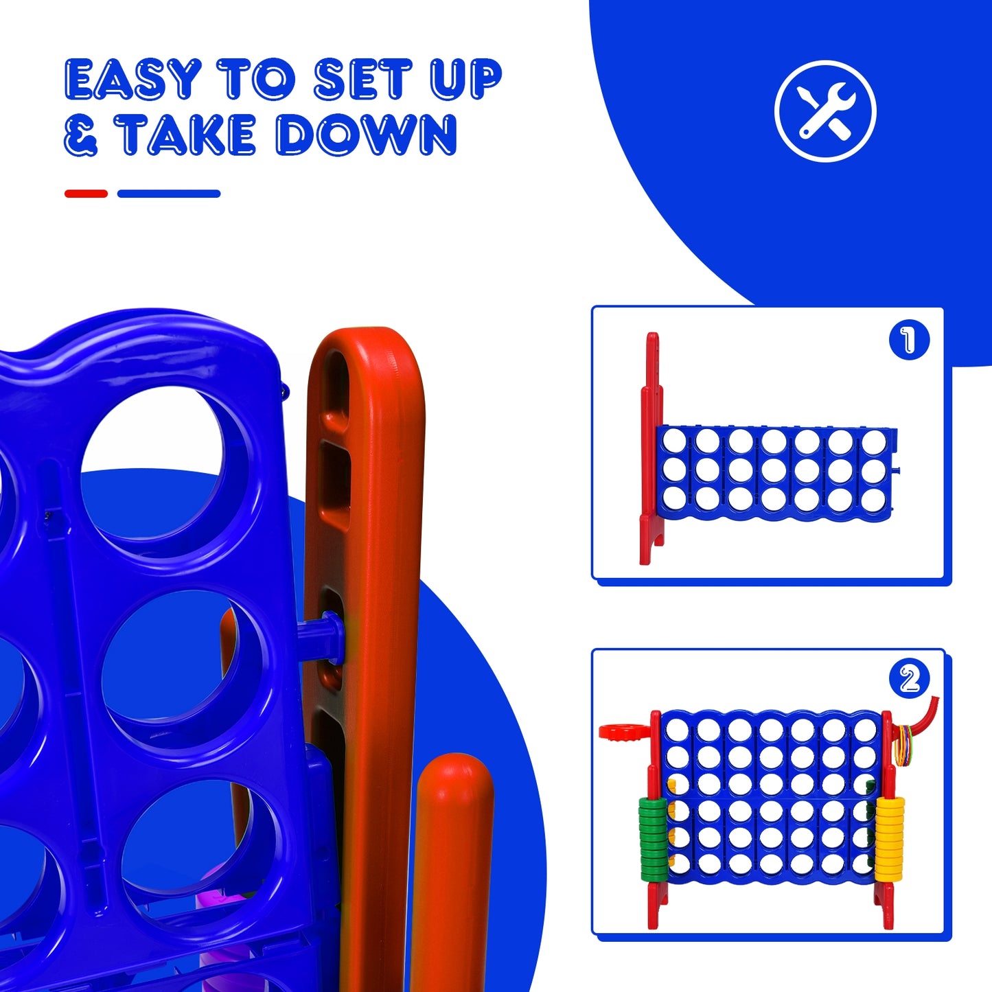 2.5ft 4-to-Score Giant Game Set-Red Kids Crystal