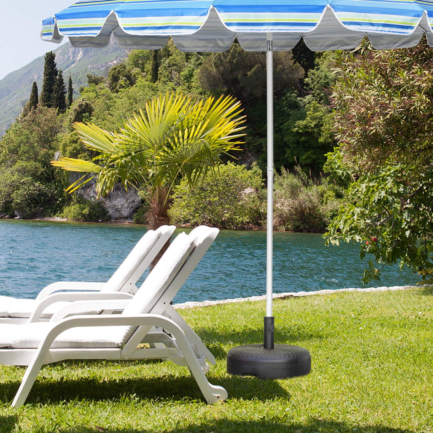 18 Inch Fillable Heavy-Duty Round Umbrella Base Stand Kids Crystal