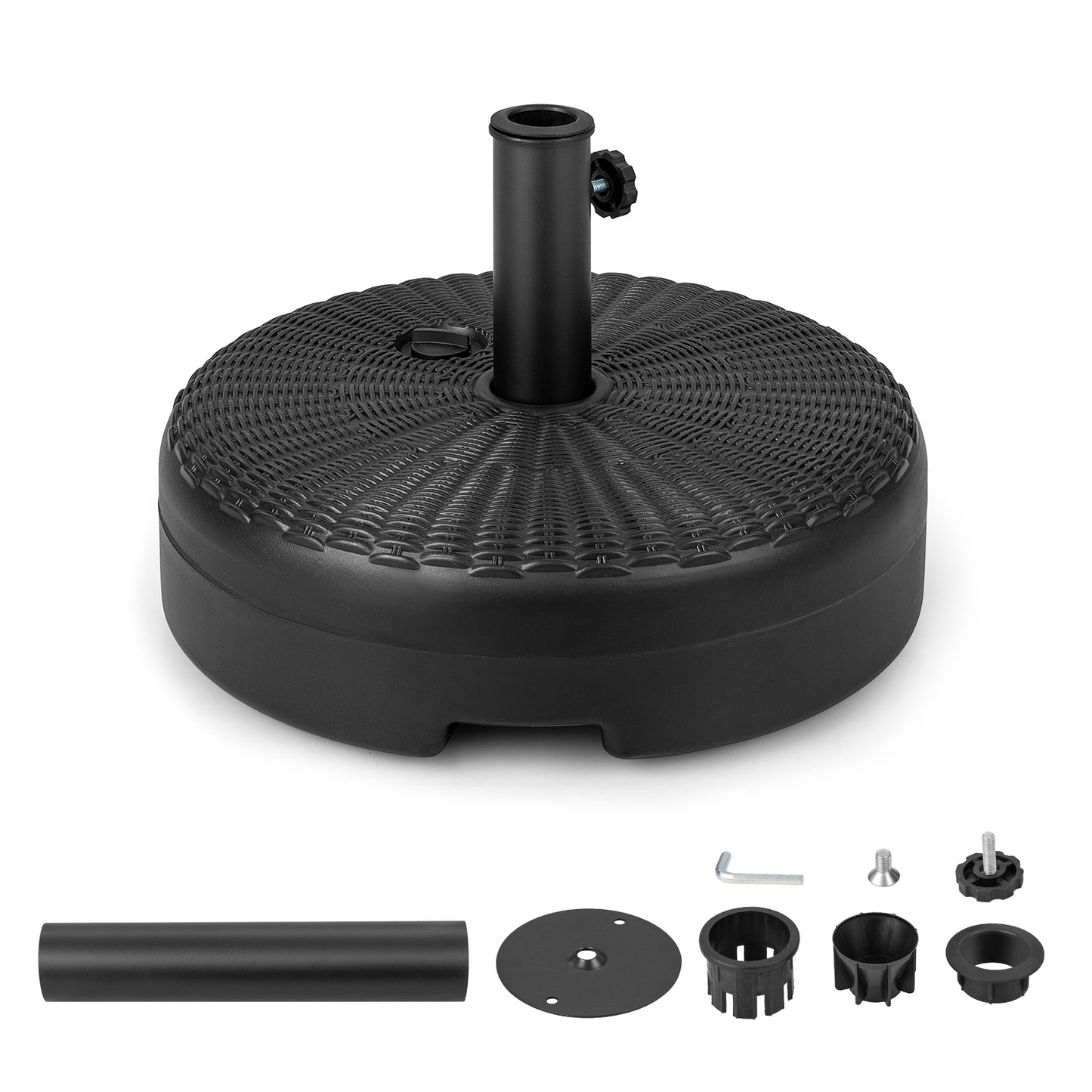 18 Inch Fillable Heavy-Duty Round Umbrella Base Stand Kids Crystal
