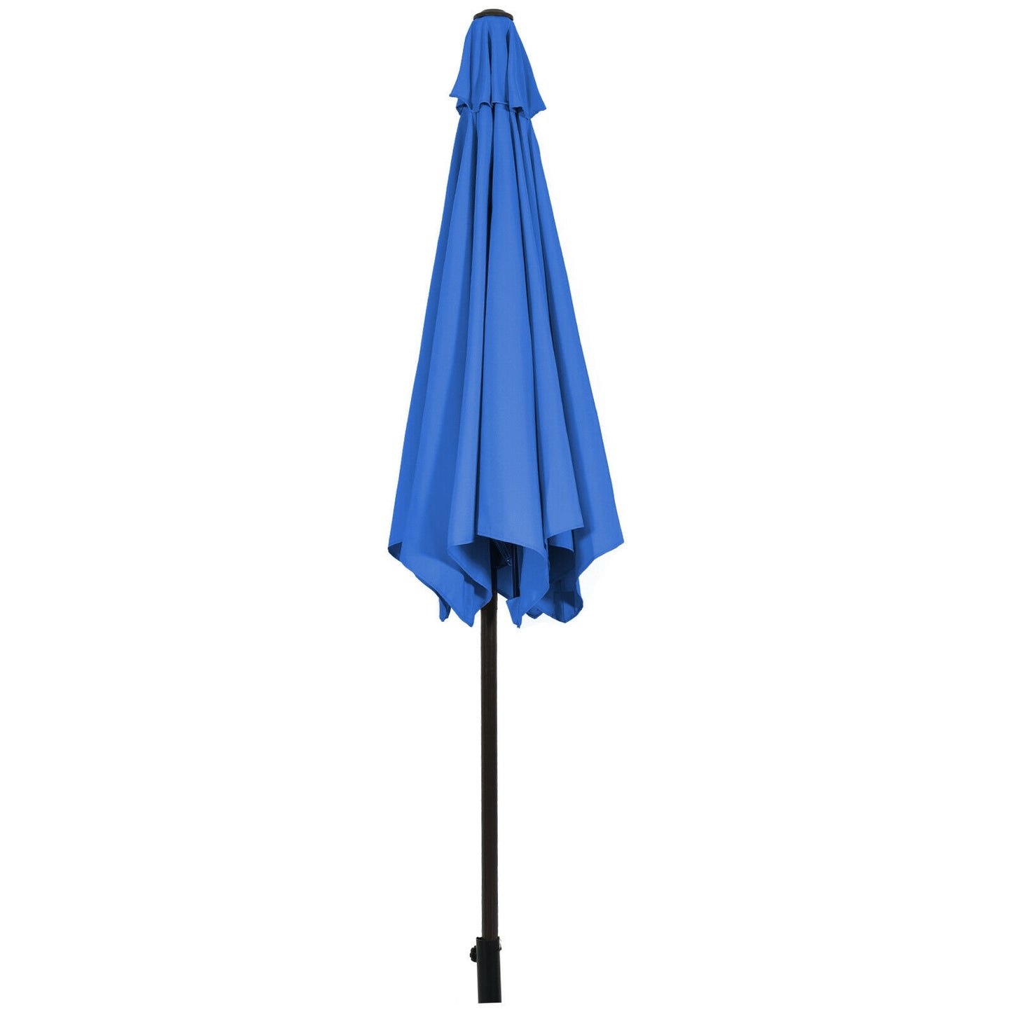 9ft Patio Market Table Umbrella with Push Button Tilt and Crank-Blue Kids Crystal