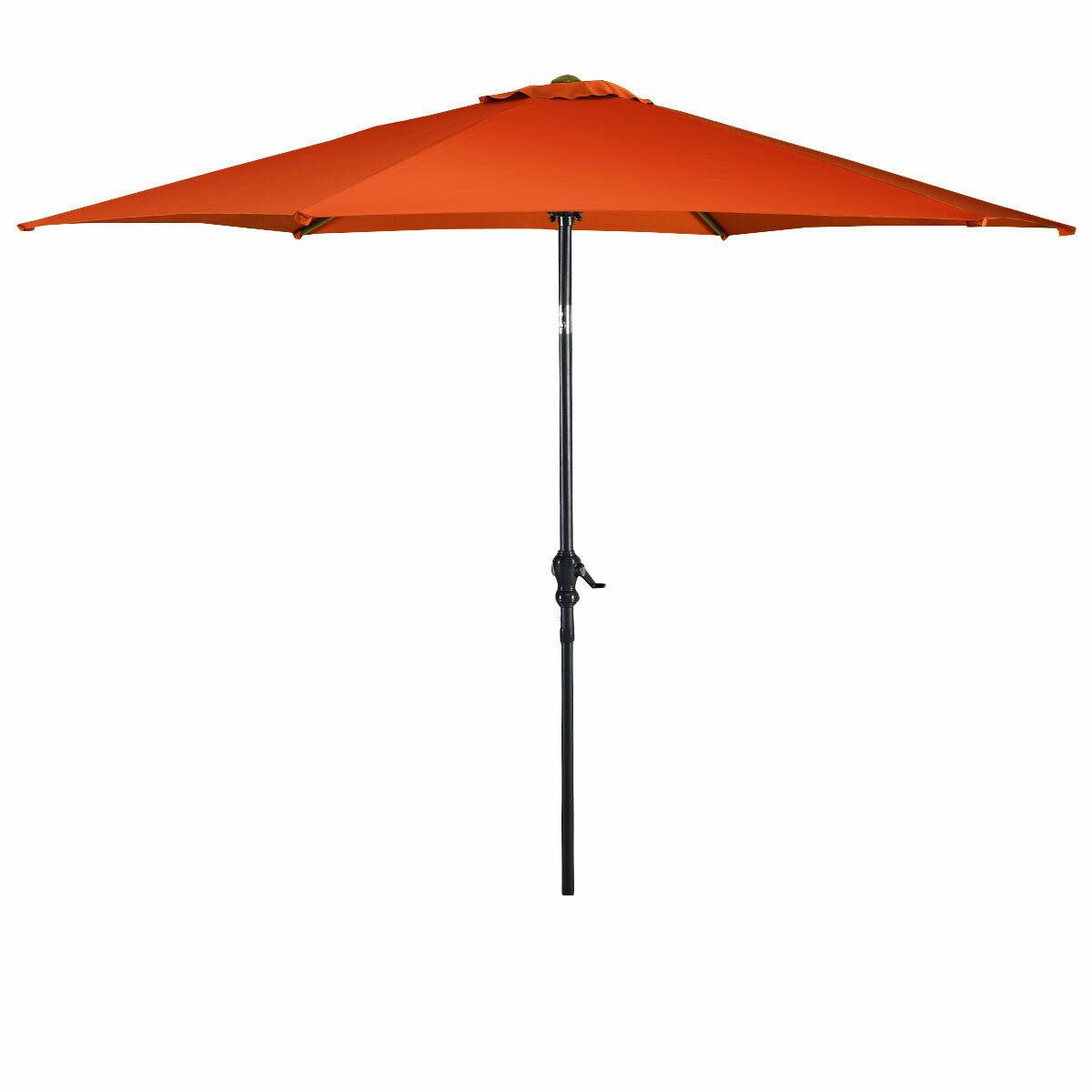 9ft Patio Market Table Umbrella with Push Button Tilt and Crank-Orange Kids Crystal