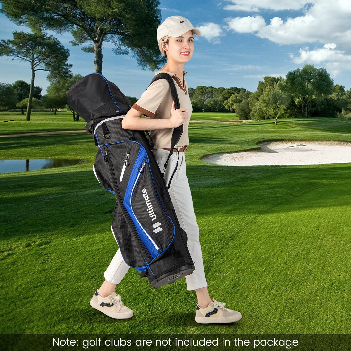 Golf Cart Bag with 14 Way Top Dividers-Blue Kids Crystal