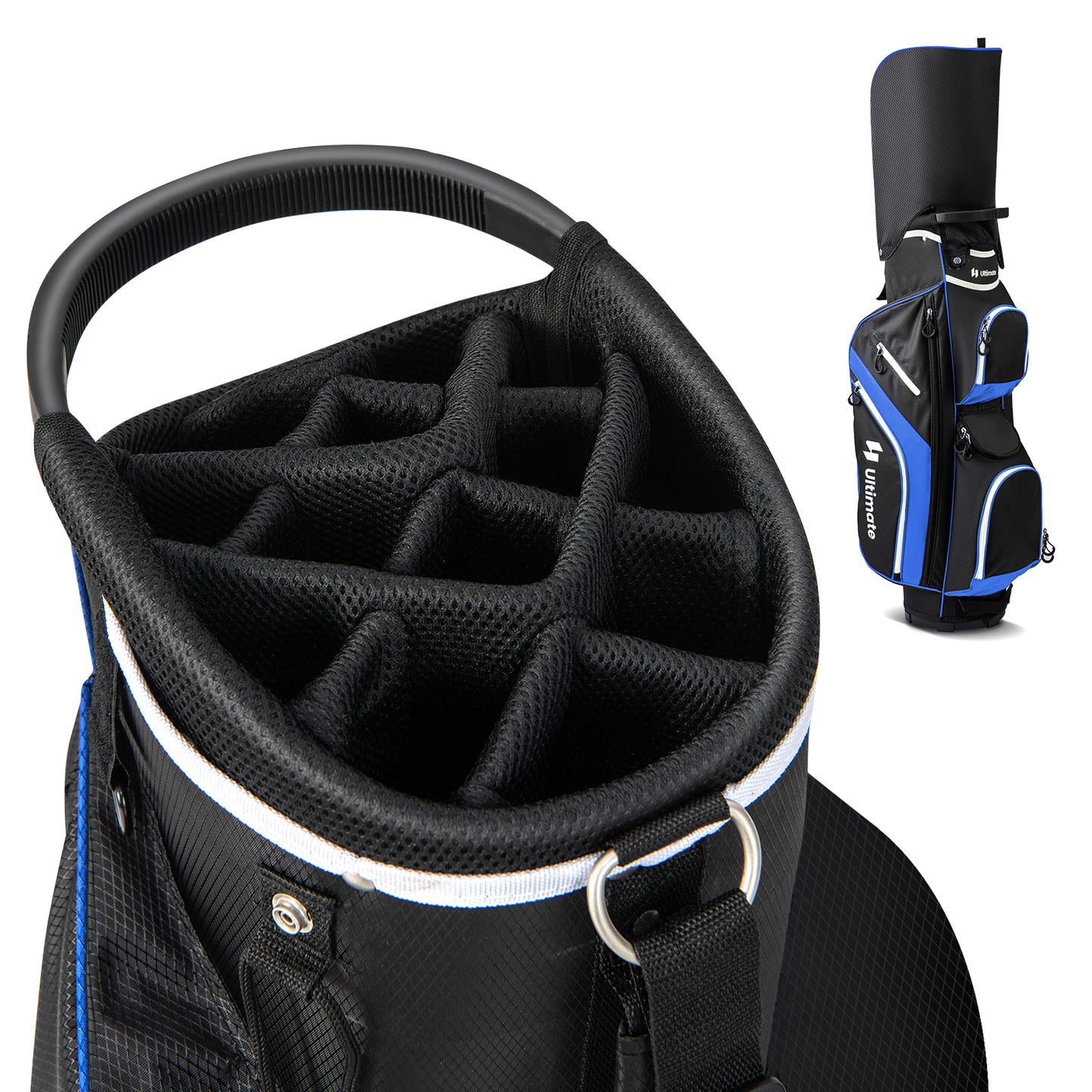 Golf Cart Bag with 14 Way Top Dividers-Blue Kids Crystal